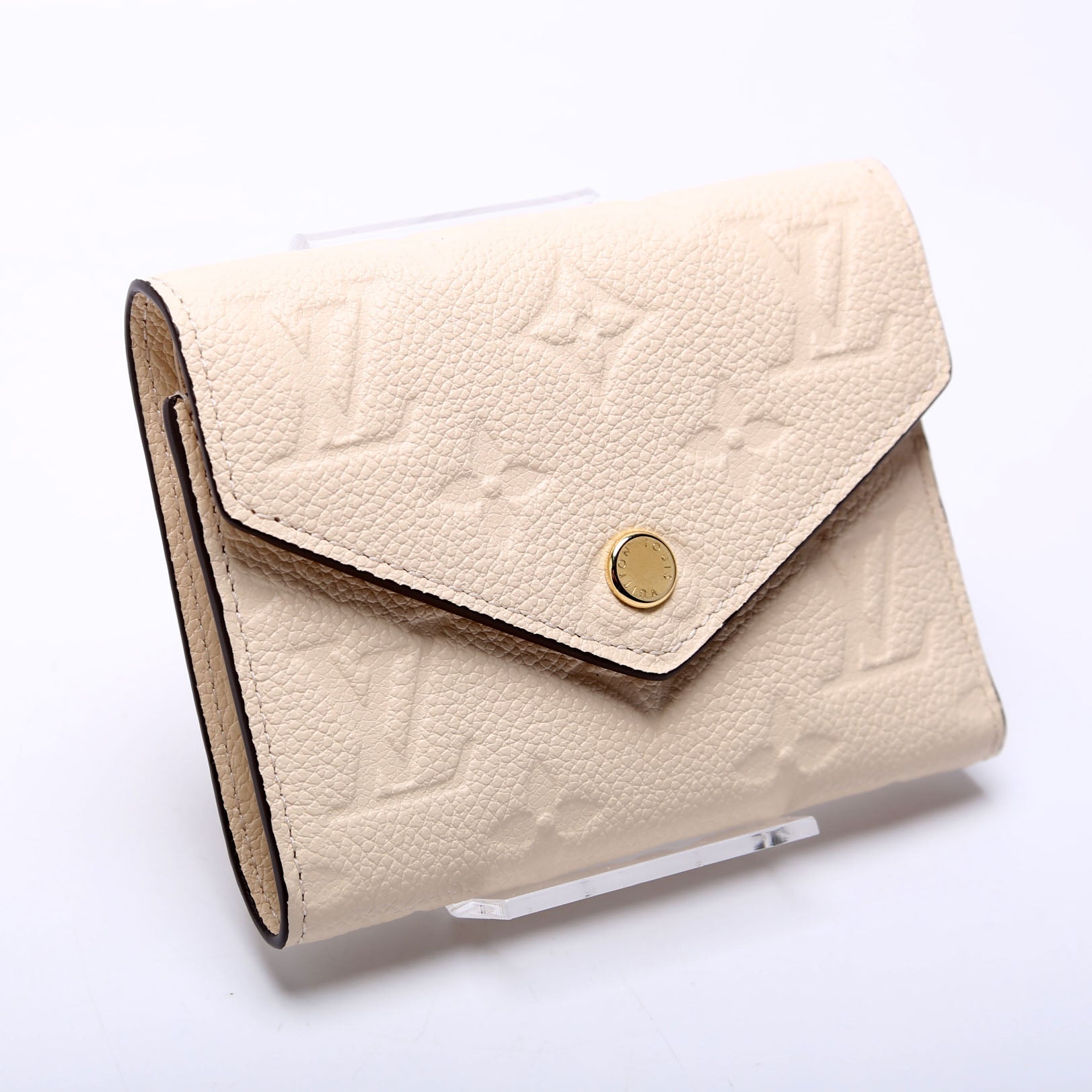 Victorine Wallet Empreinte White