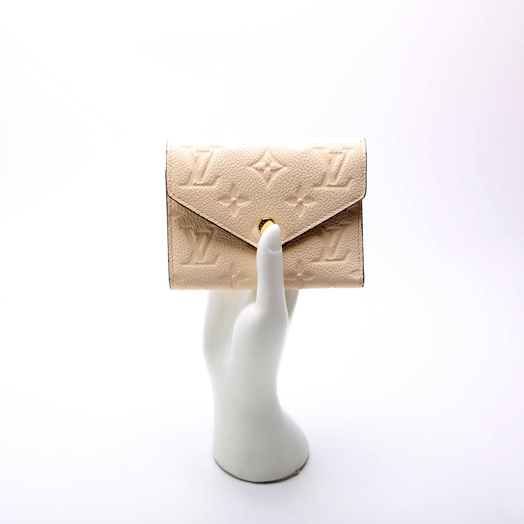 Victorine Wallet Empreinte White