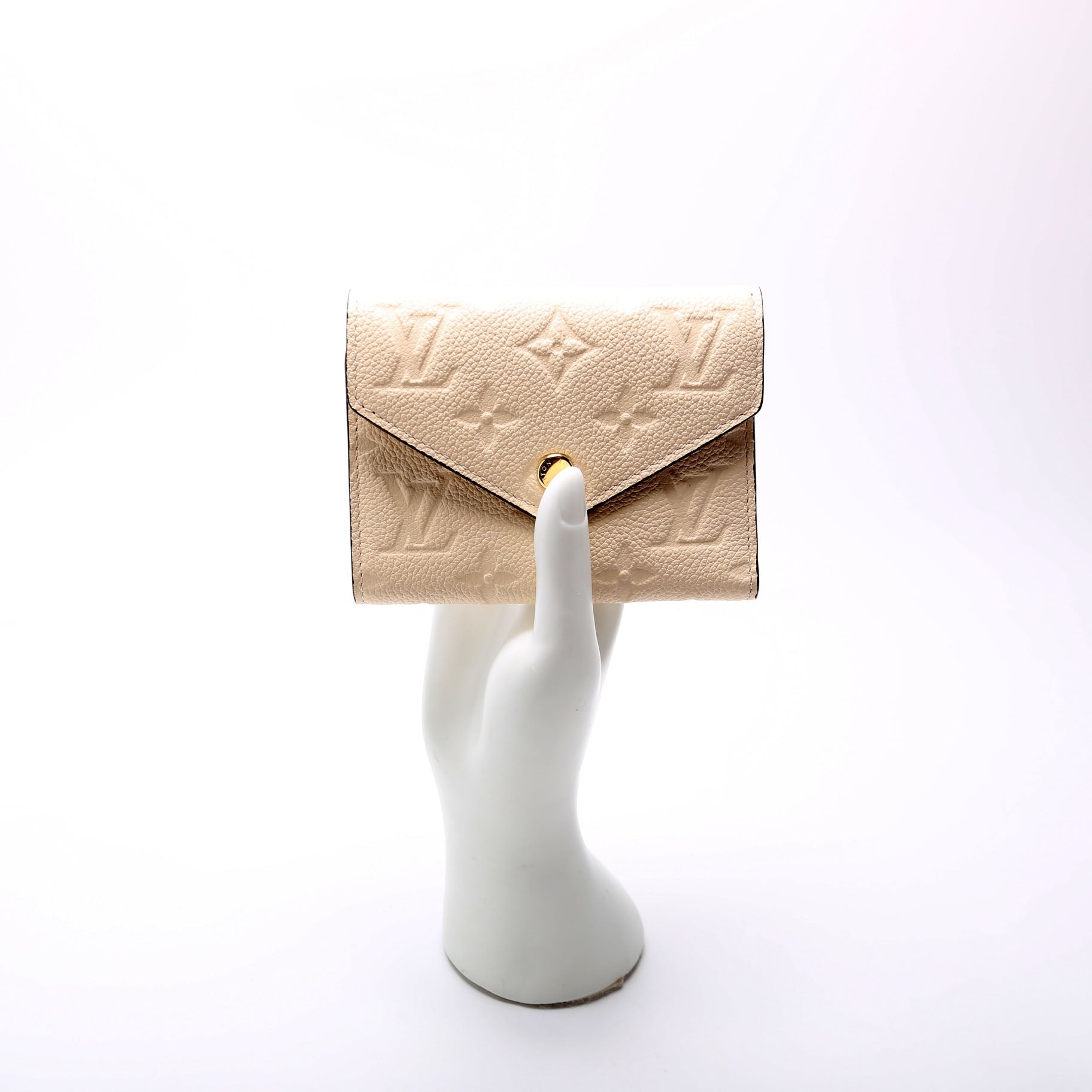 Victorine Wallet Empreinte White
