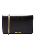 772643 Script Logo Chain Wallet Black