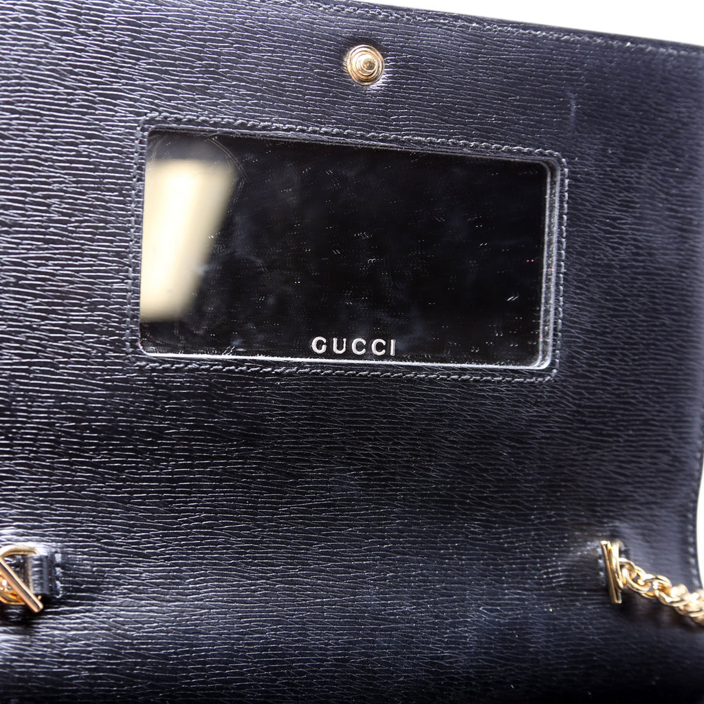772643 Script Logo Chain Wallet Black