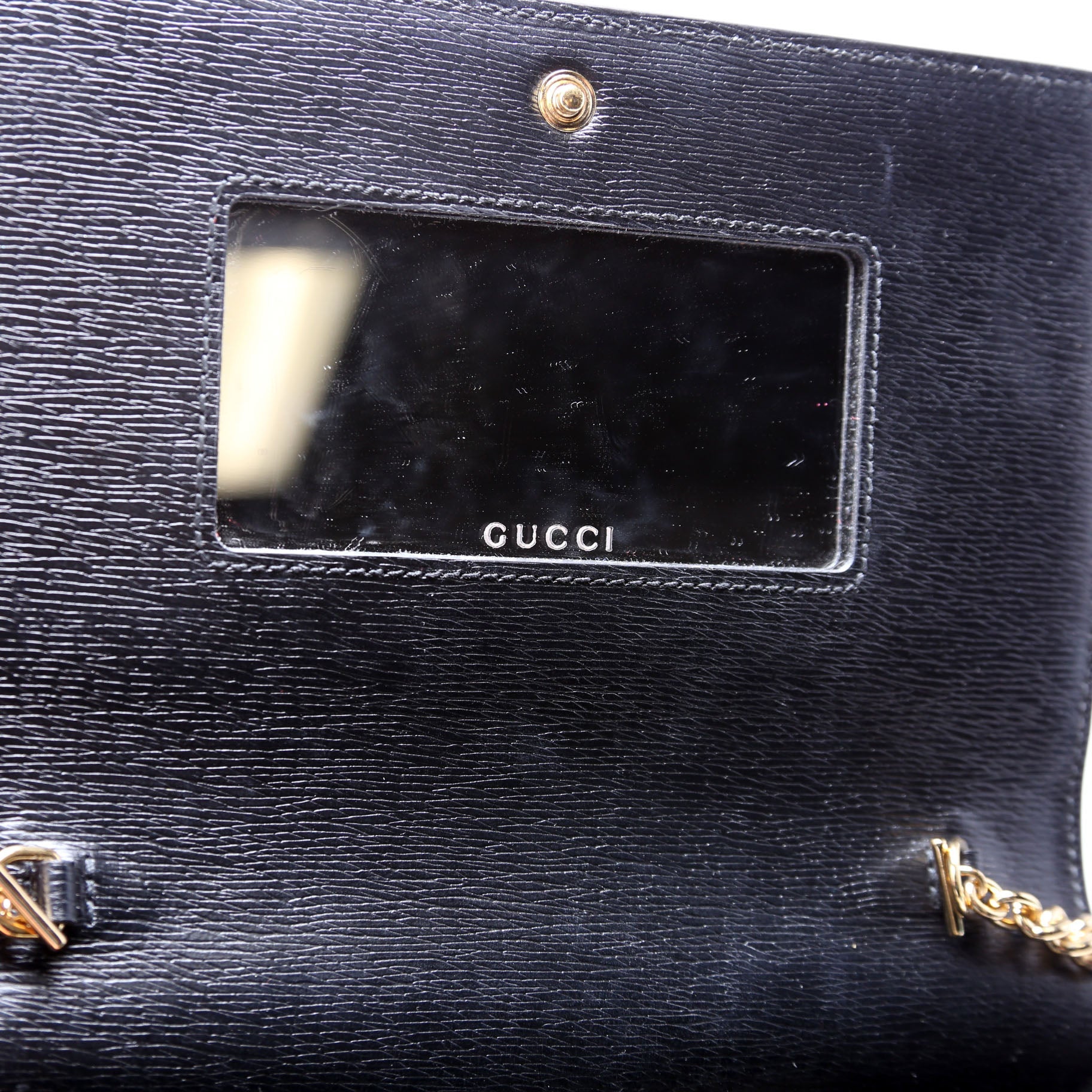 772643 Script Logo Chain Wallet Black