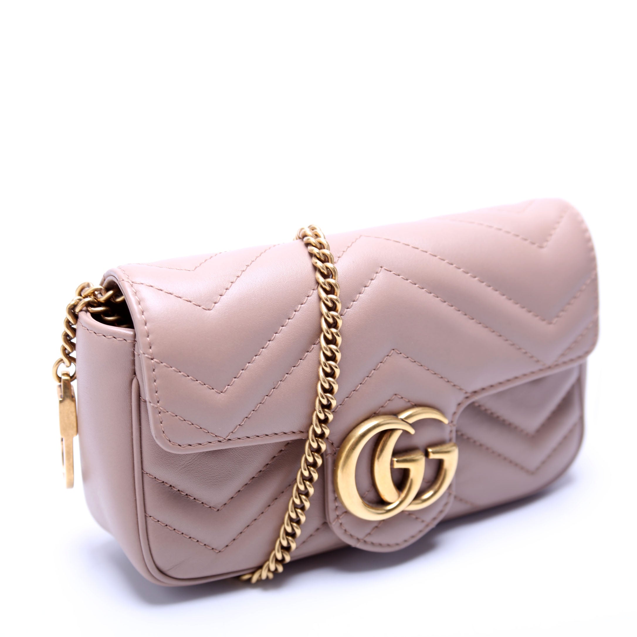 476433 Marmont Leather Super Mini Flap Tan