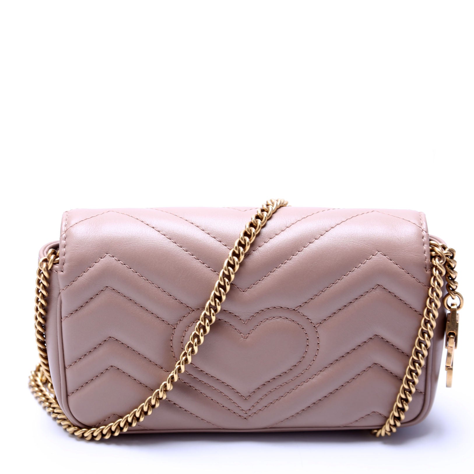 476433 Marmont Leather Super Mini Flap Tan