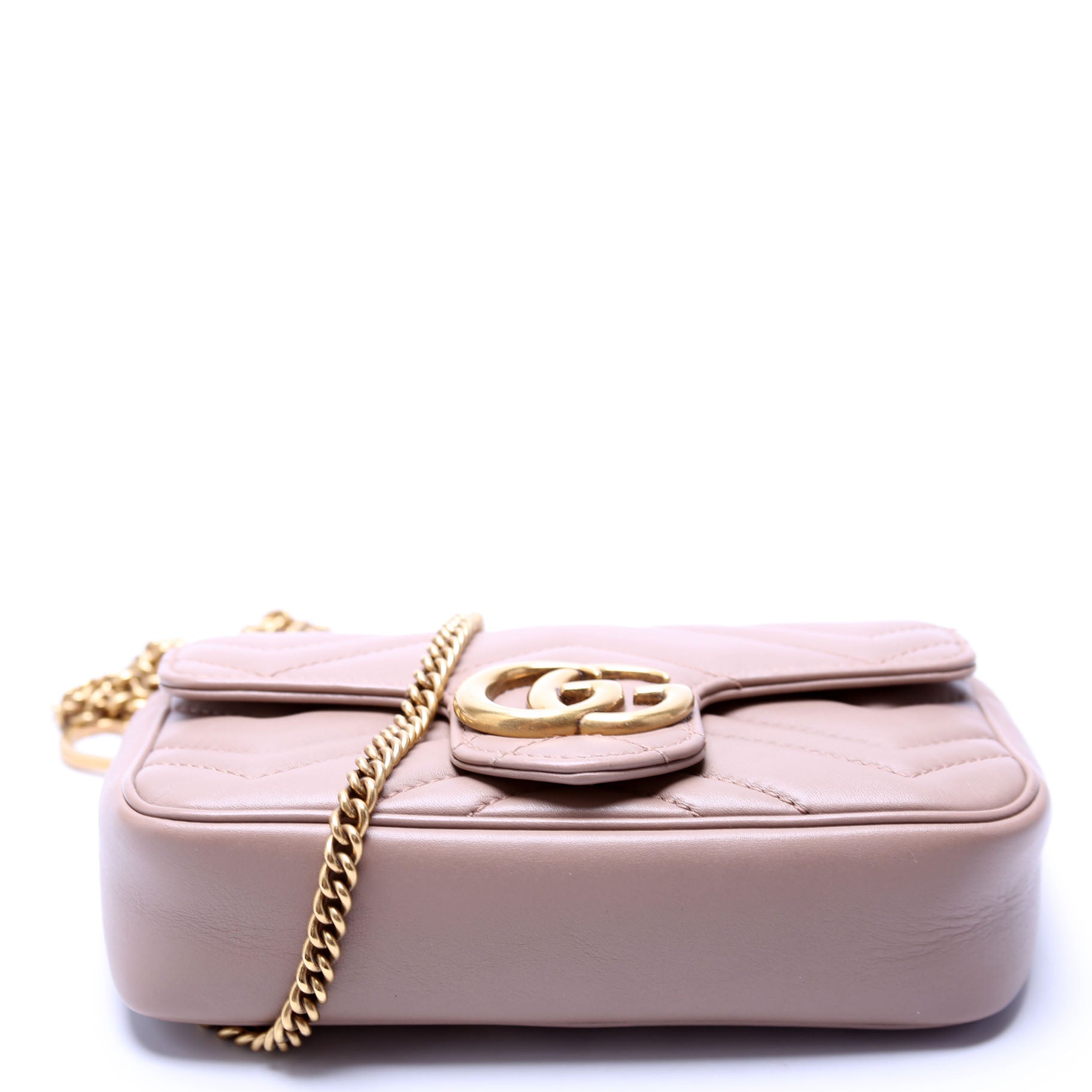 476433 Marmont Leather Super Mini Flap Tan