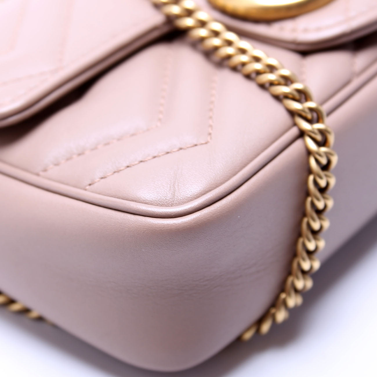 476433 Marmont Leather Super Mini Flap Tan