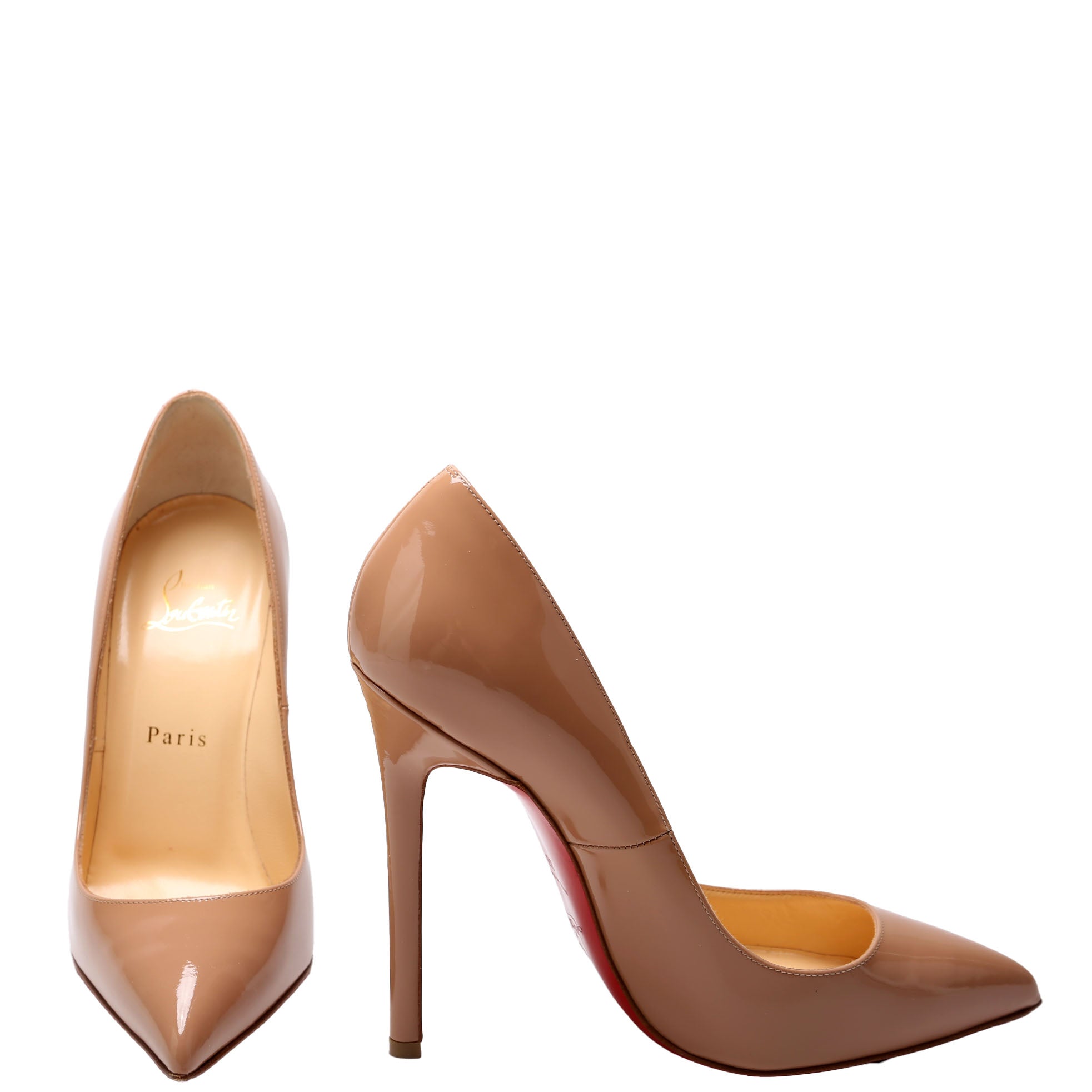 Pigalle Patent 120MM Size 38 Nude