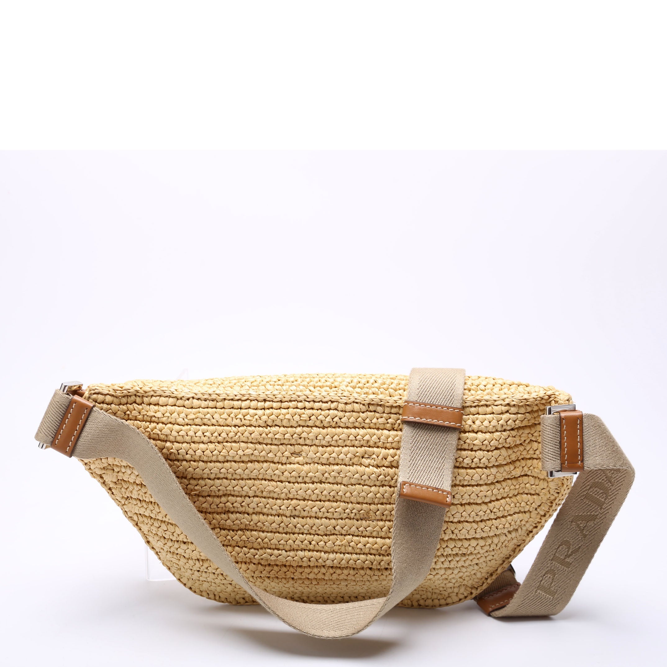 Prada Natural Crochet Belt Bag Beige