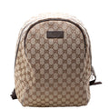 Gucci 449906 GG Canvas Travel Backpack Beige/Brown