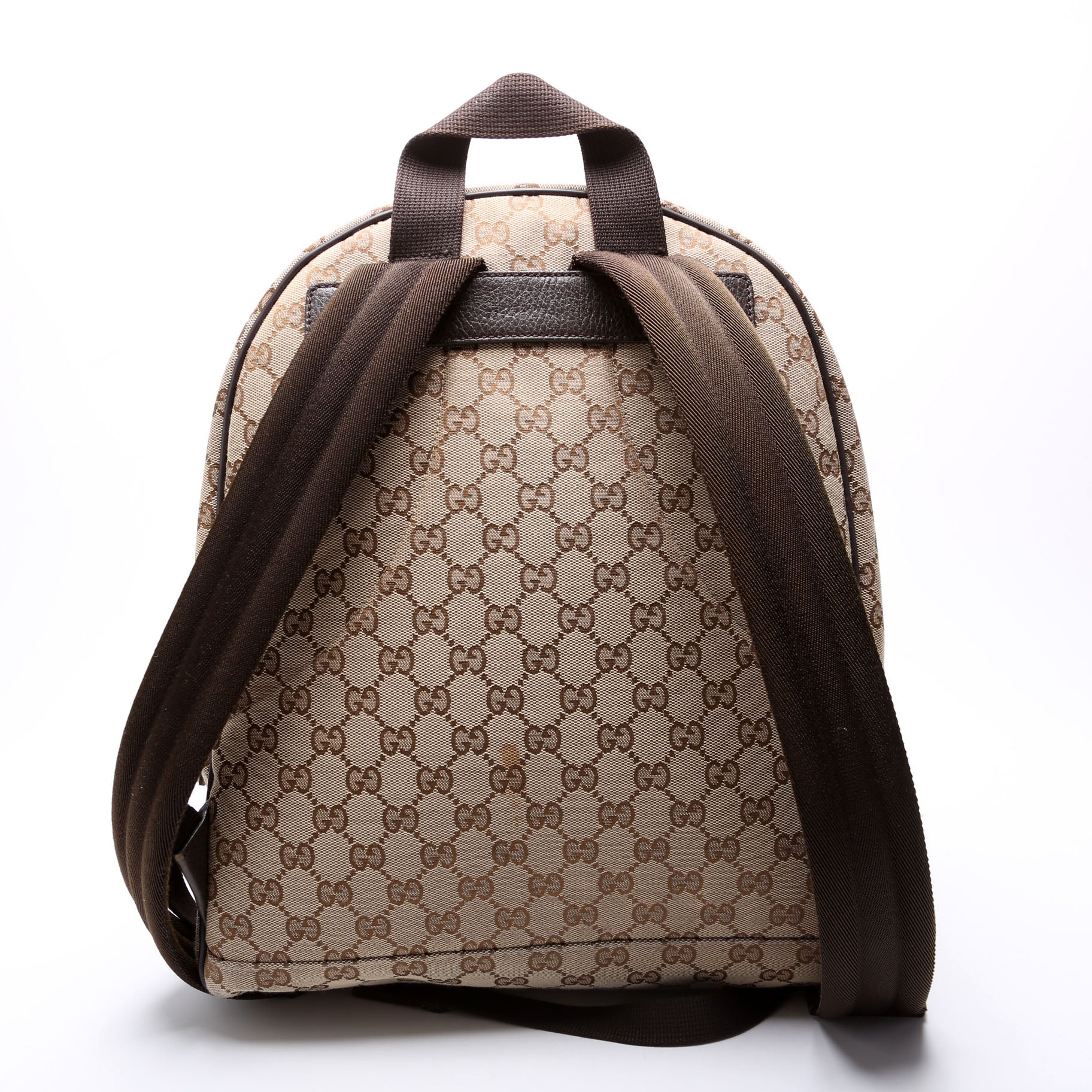 Gucci 449906 GG Canvas Travel Backpack Beige/Brown