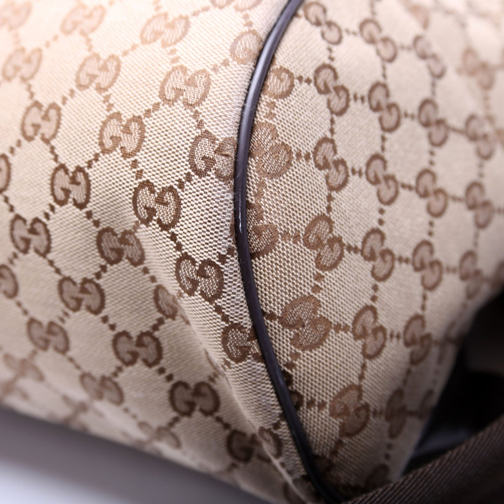 Gucci 449906 GG Canvas Travel Backpack Beige/Brown