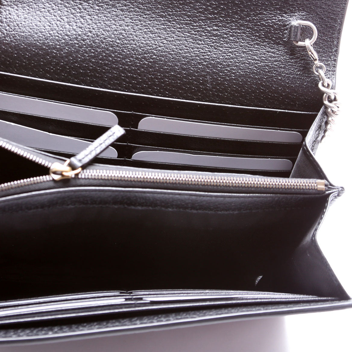 481377 Dionysus Mini Wallet Leather Black