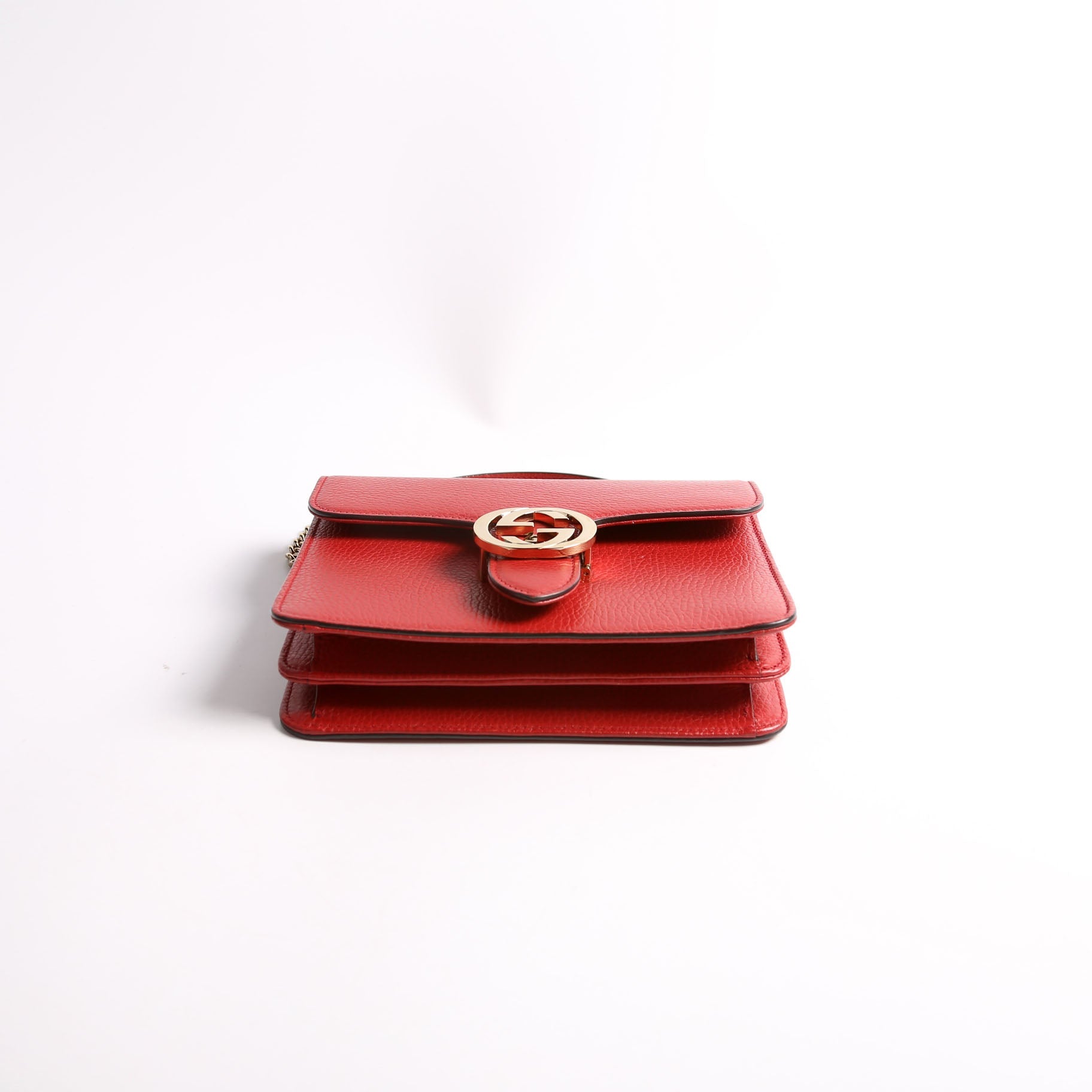 Gucci 510304 Interlocking Small Crossbody Red