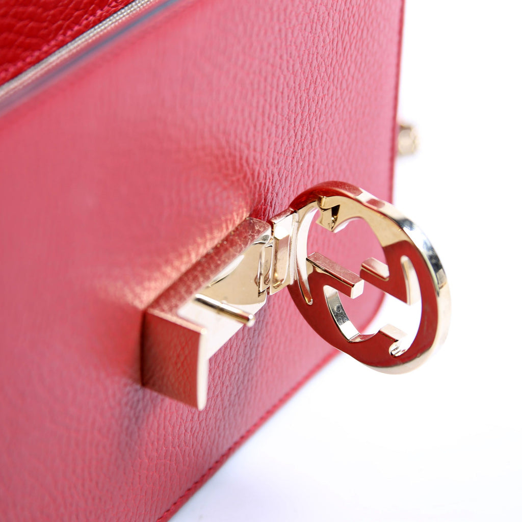 Gucci 510304 Interlocking Small Crossbody Red