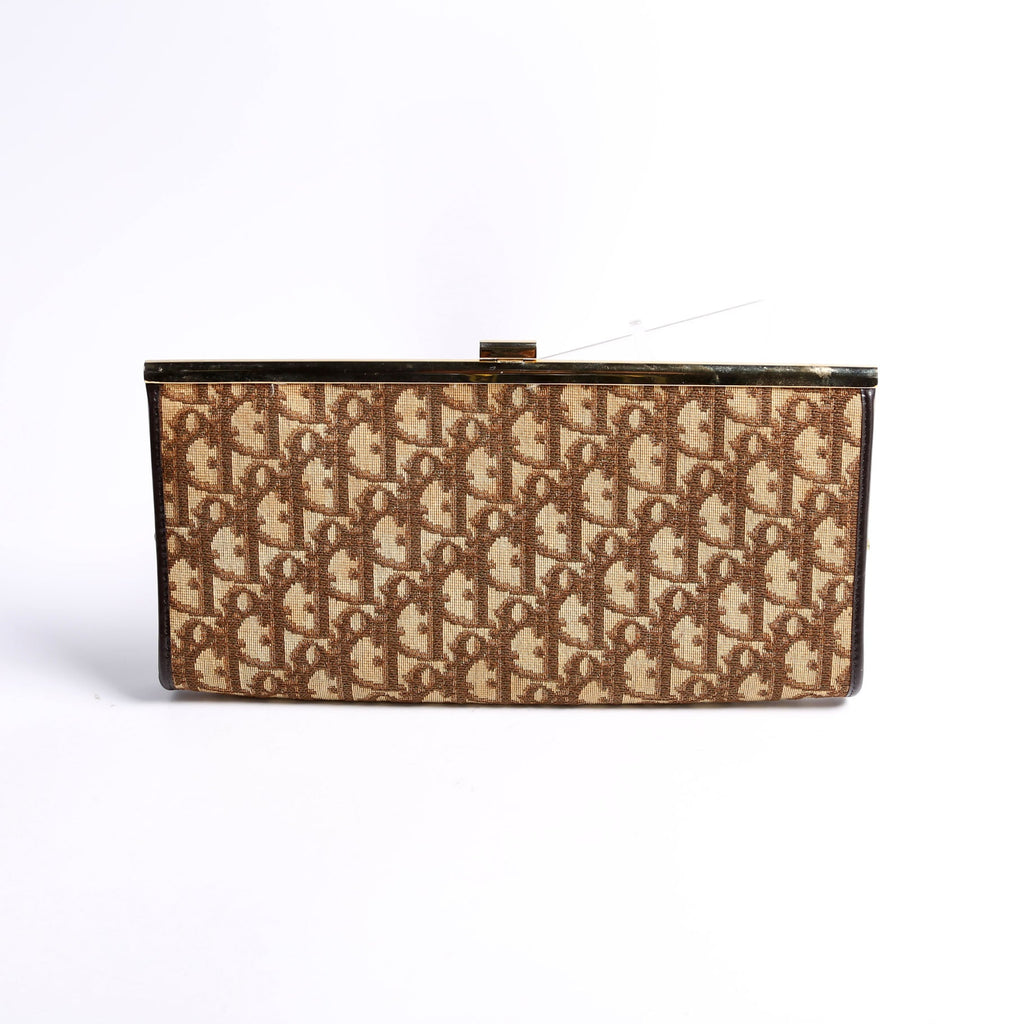 Trotter Frame Clutch Vintage Brown