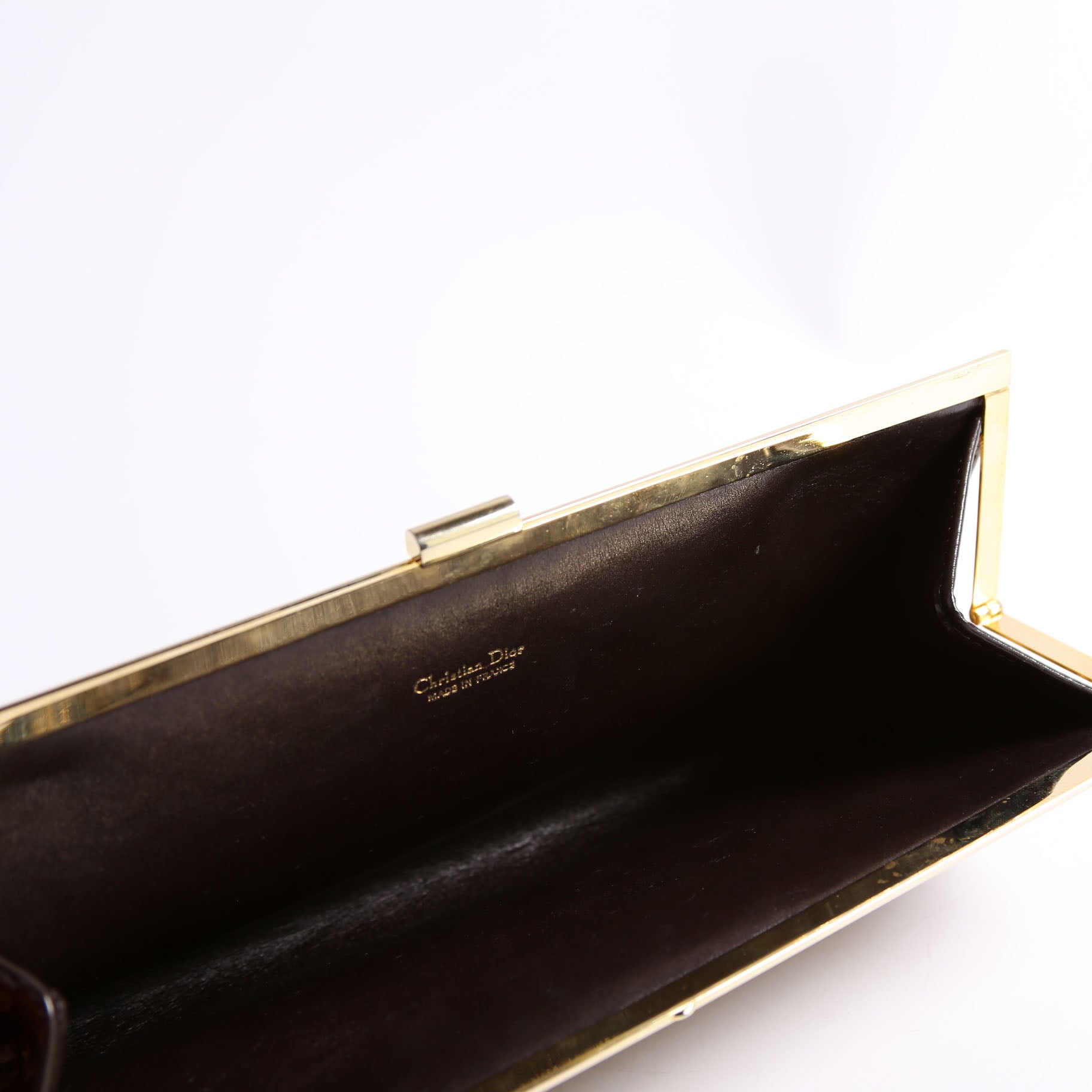 Trotter Frame Clutch Vintage Brown