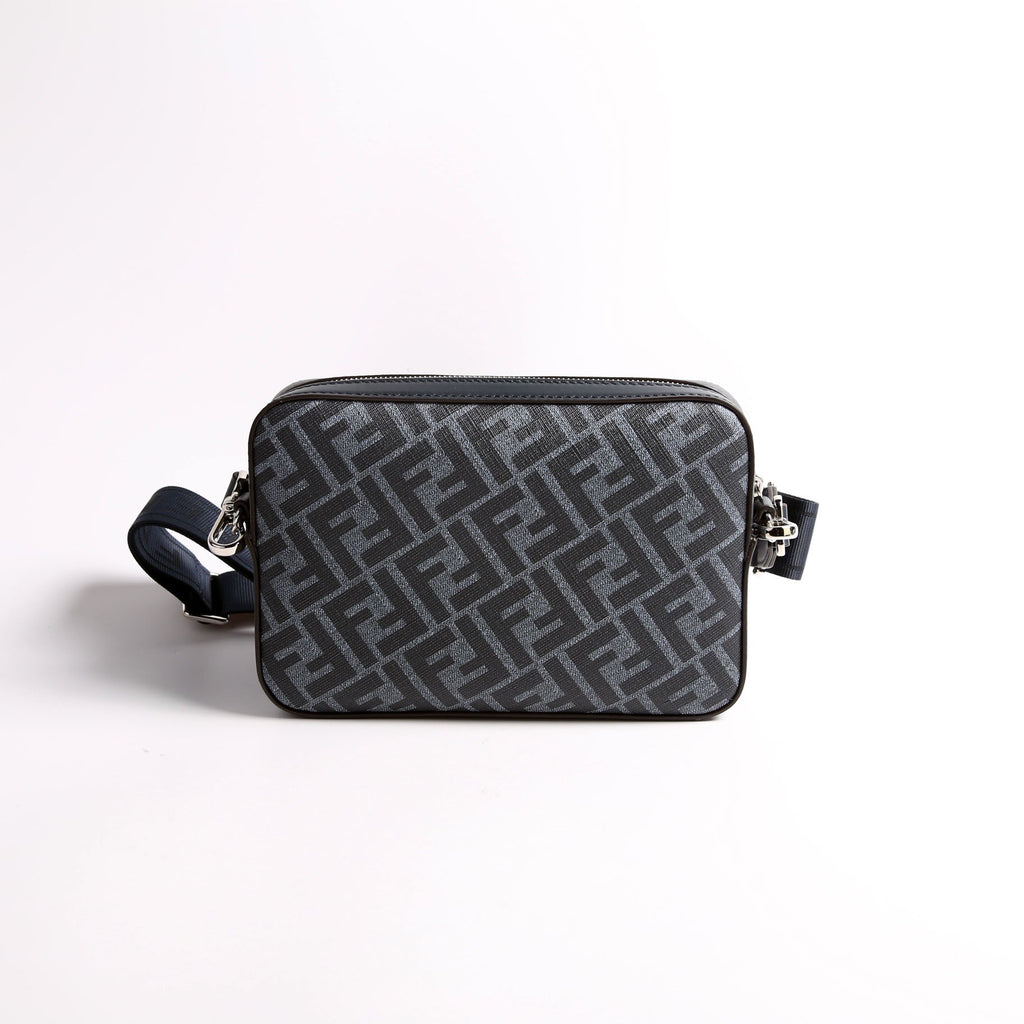 Fendi 7M0286 Zucca/Leather Camera Case Navy