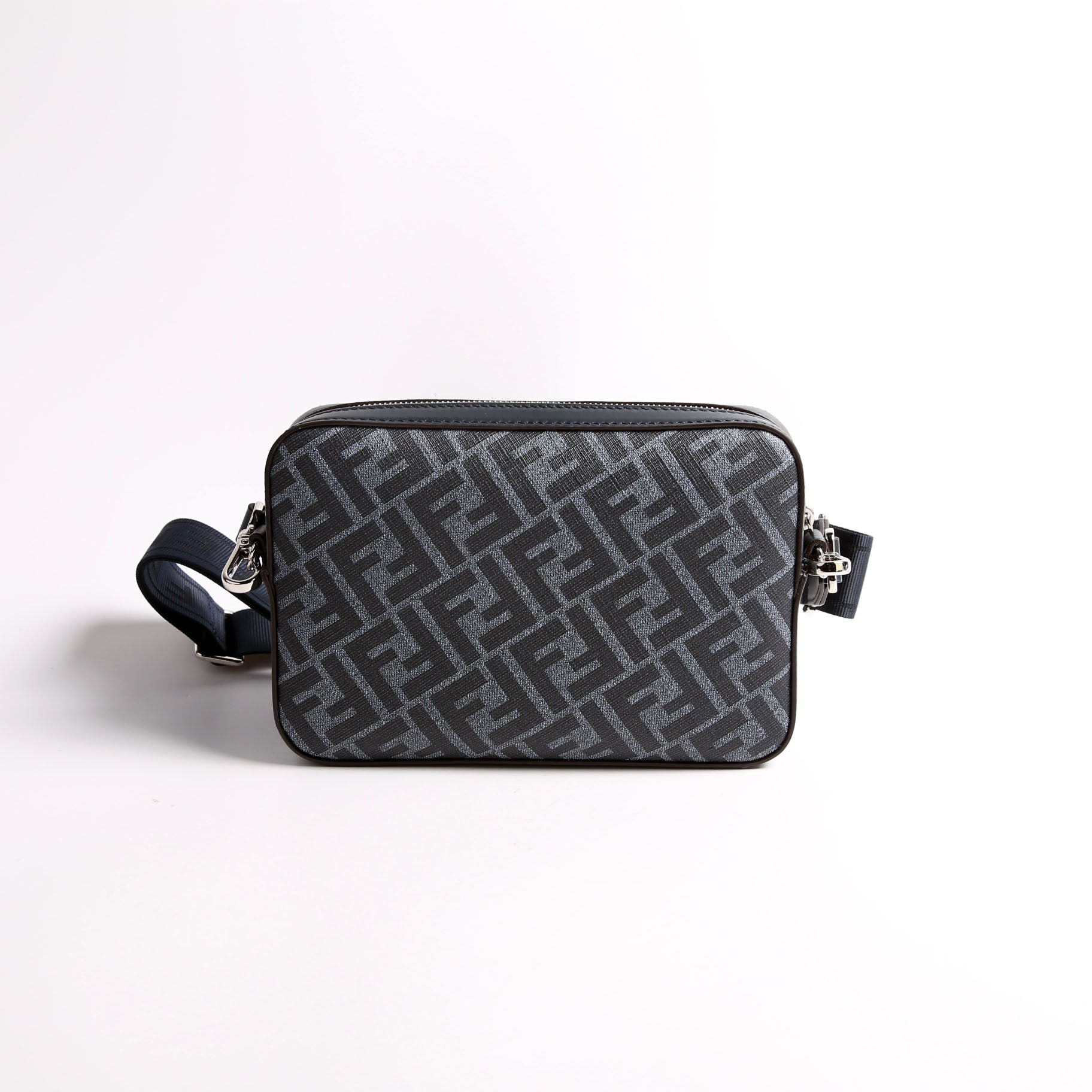 Fendi 7M0286 Zucca/Leather Camera Case Navy