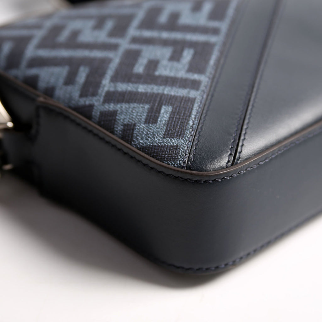 Fendi 7M0286 Zucca/Leather Camera Case Navy