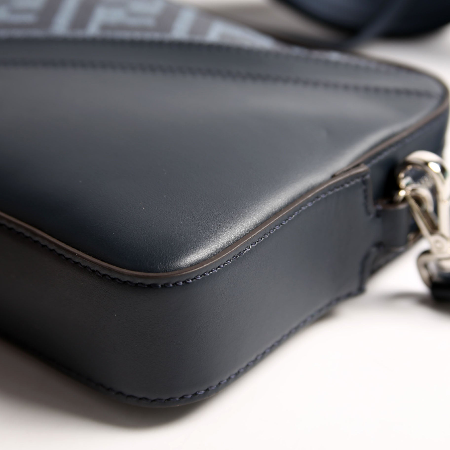 Fendi 7M0286 Zucca/Leather Camera Case Navy