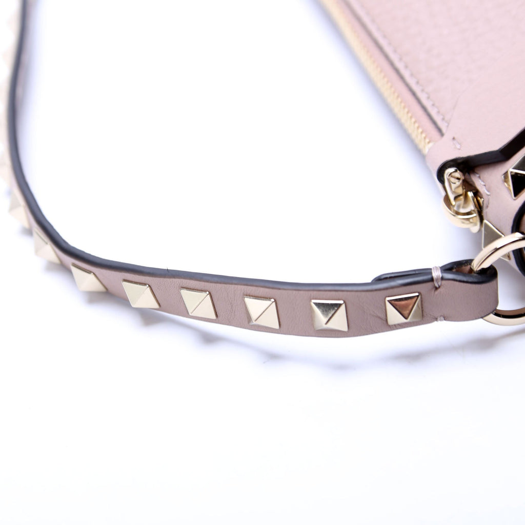 Rockstud Selleria Flip Lock Shoulder Bag Taupe