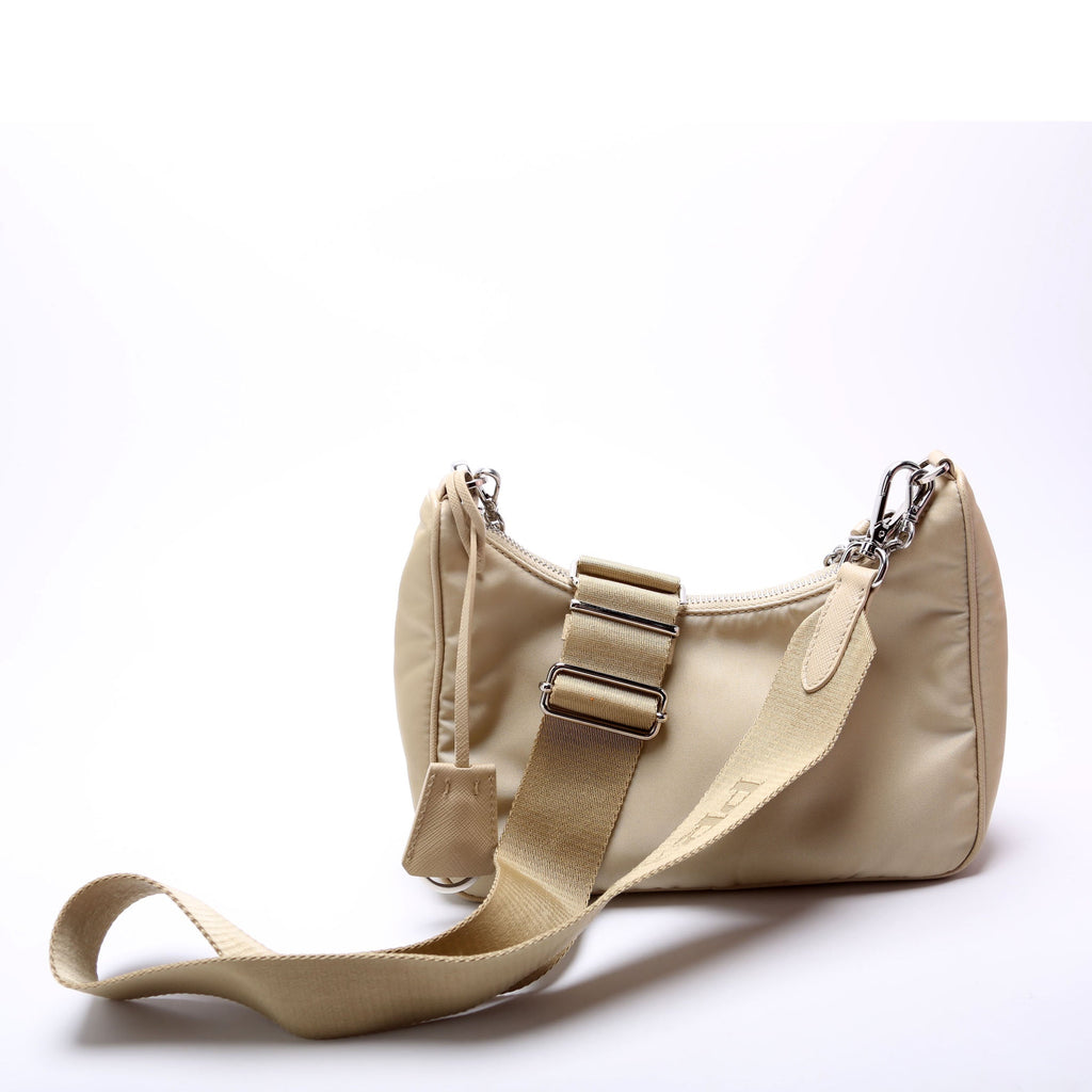 Prada 1BH204 Nylon Re-Edition 2005 Shoulder Bag Sand