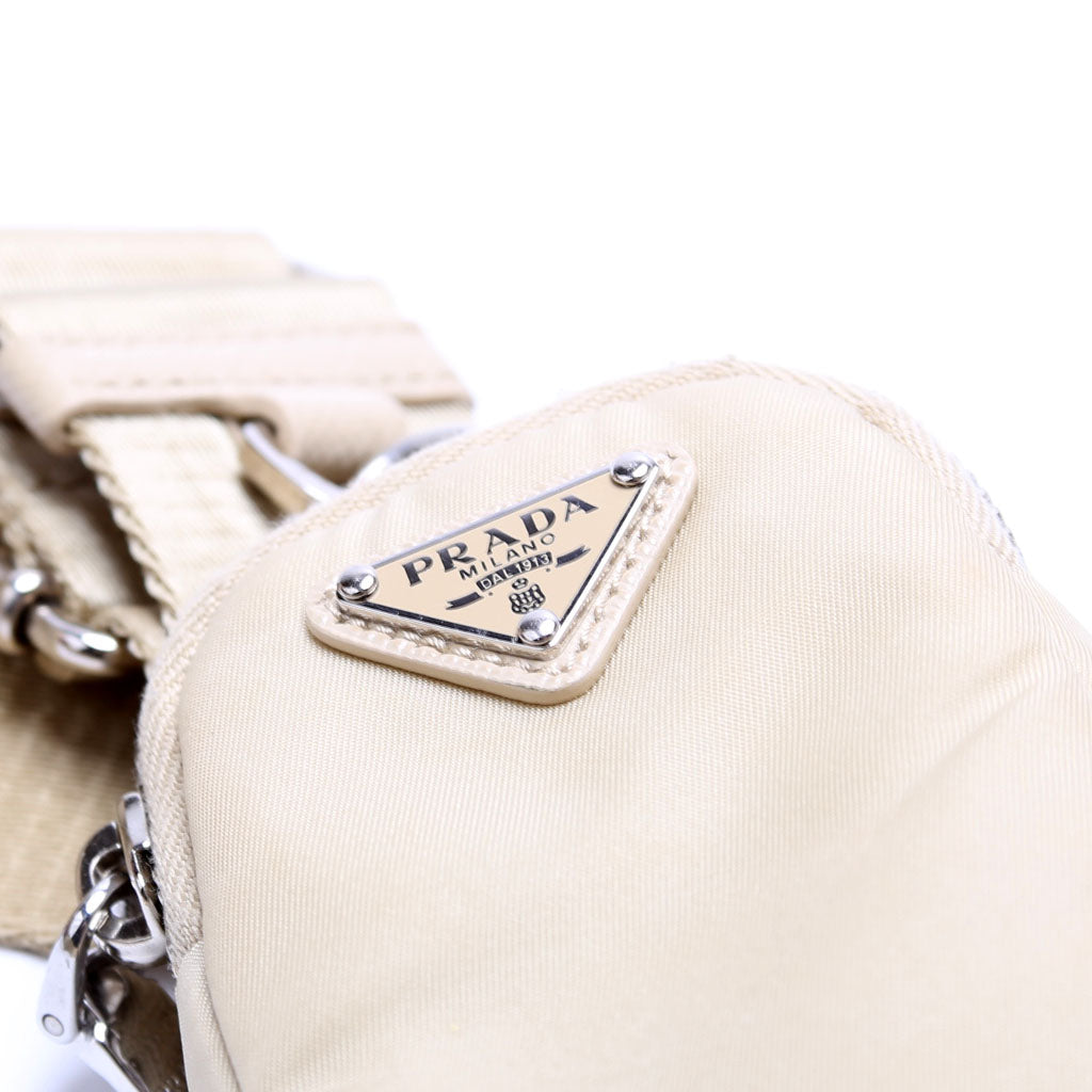 Prada 1BH204 Nylon Re-Edition 2005 Shoulder Bag Sand