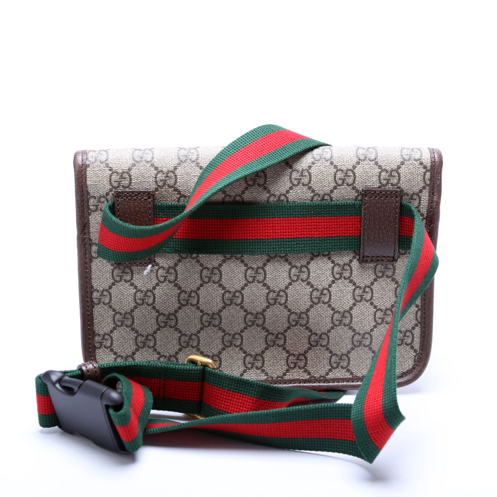 493930 GG Supreme Neo Web Belt Brown