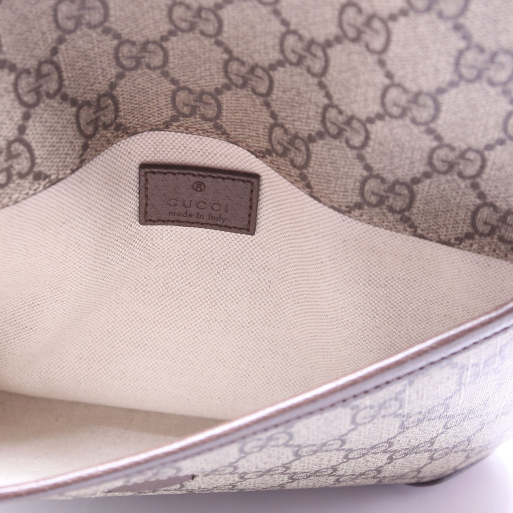 493930 GG Supreme Neo Web Belt Brown