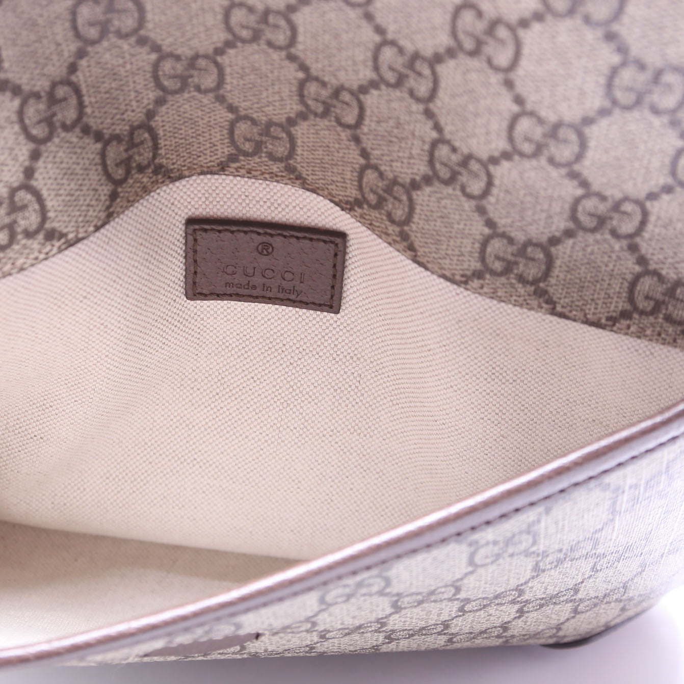 493930 GG Supreme Neo Web Belt Brown