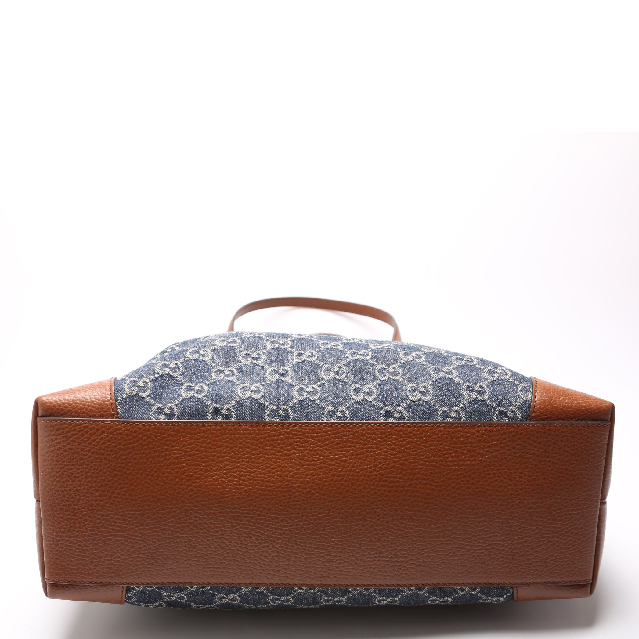 631685 Ophidia GG Denim Tote Blue/Brown