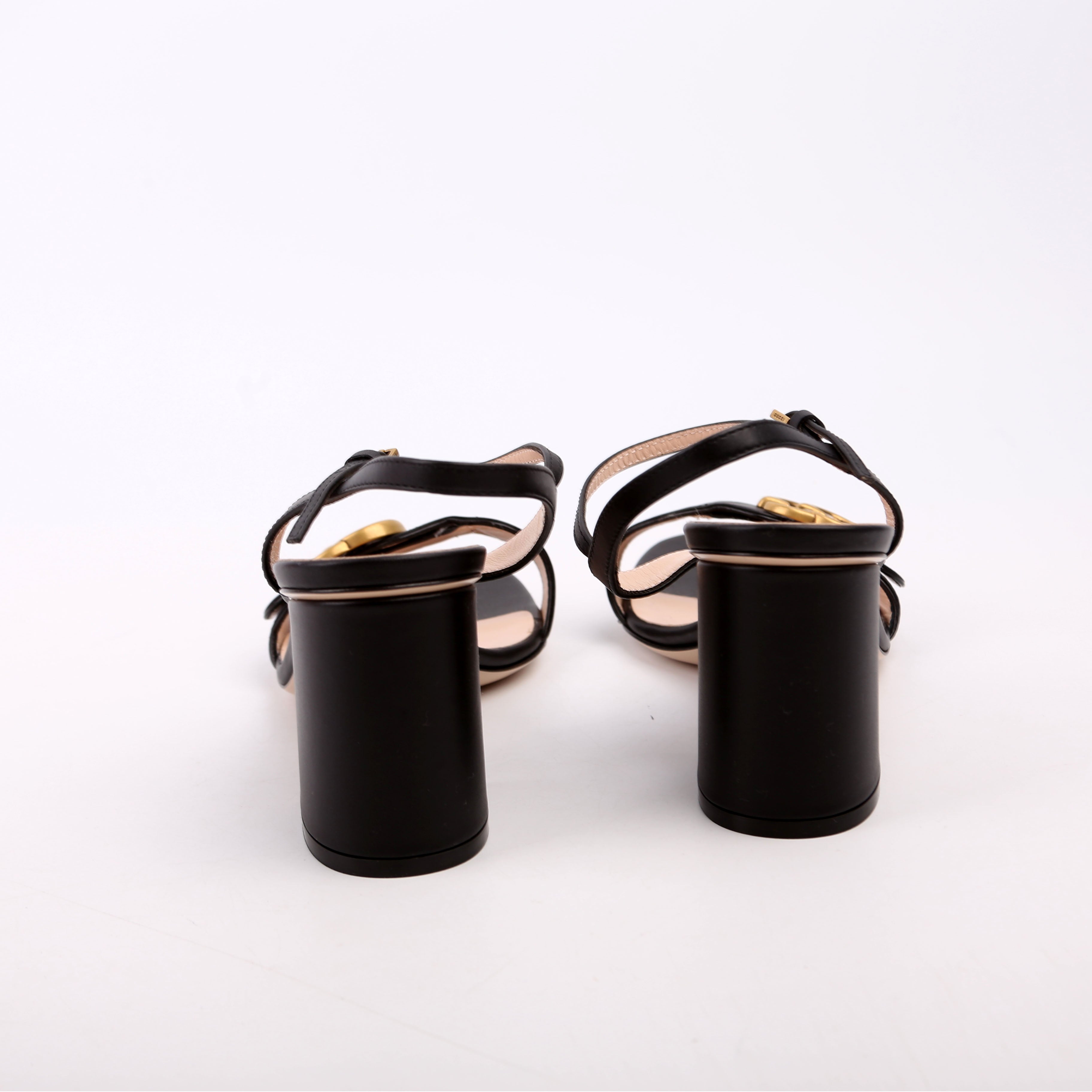 GG Marmont Sandal Heels Size 36.5 Black