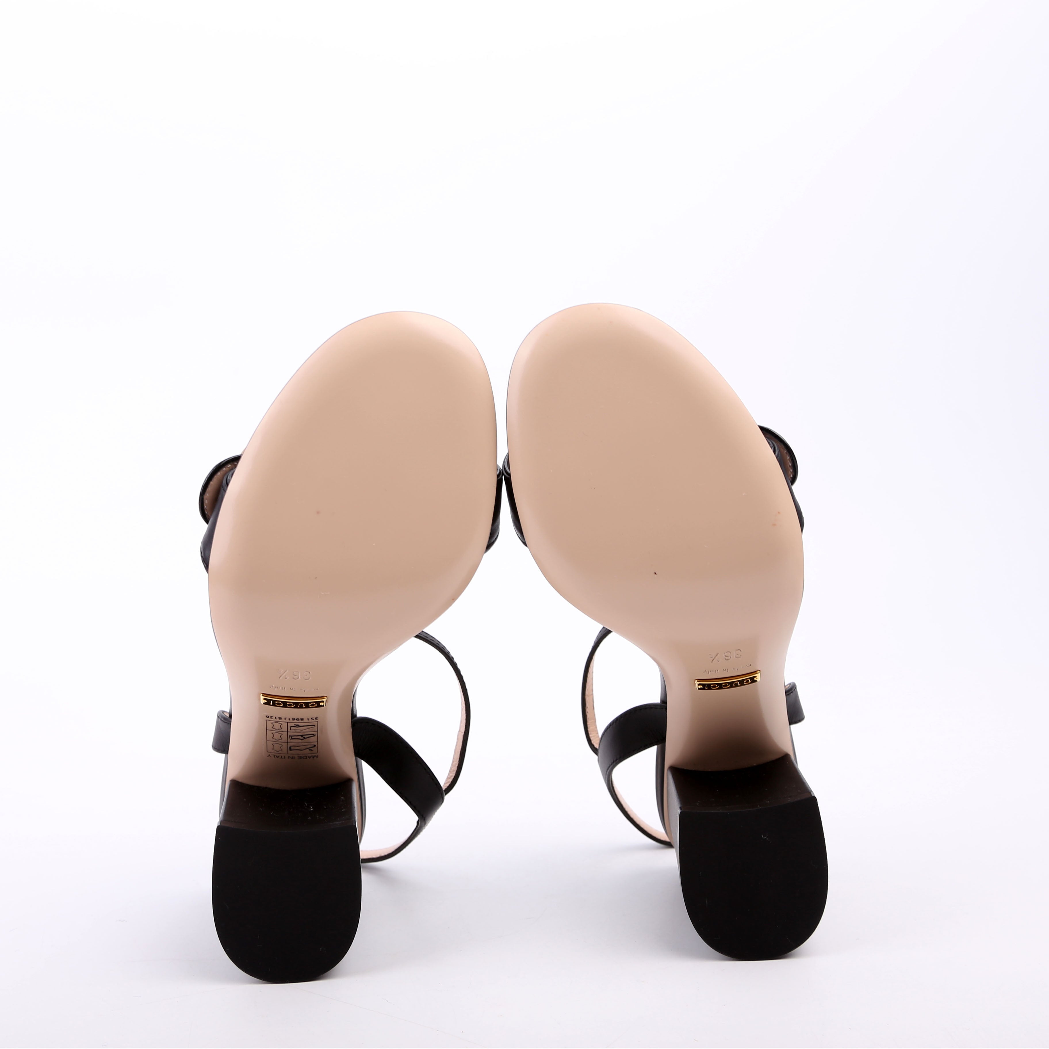 GG Marmont Sandal Heels Size 36.5 Black