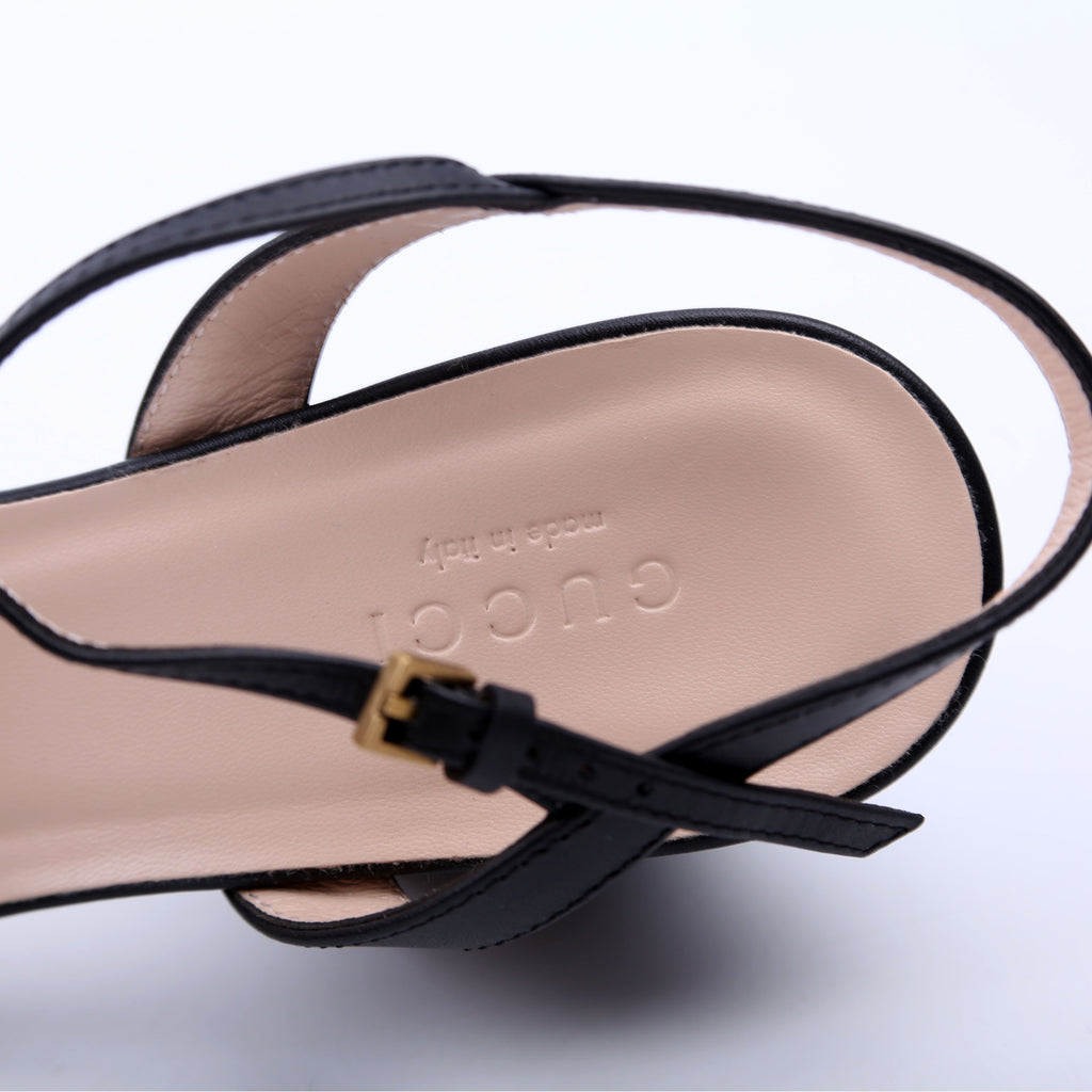 GG Marmont Sandal Heels Size 36.5 Black