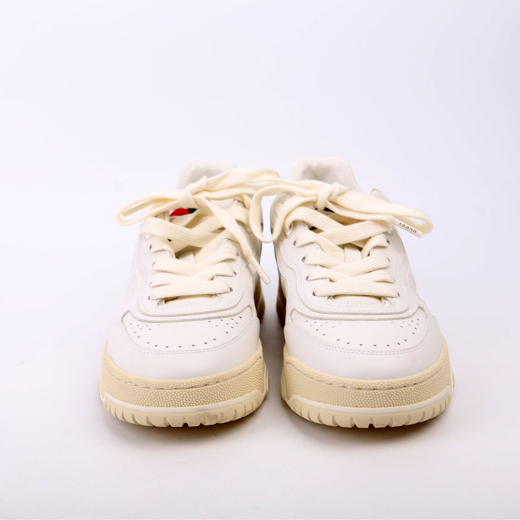 Gucci Re-Web Leather Sneakers Size 36 White