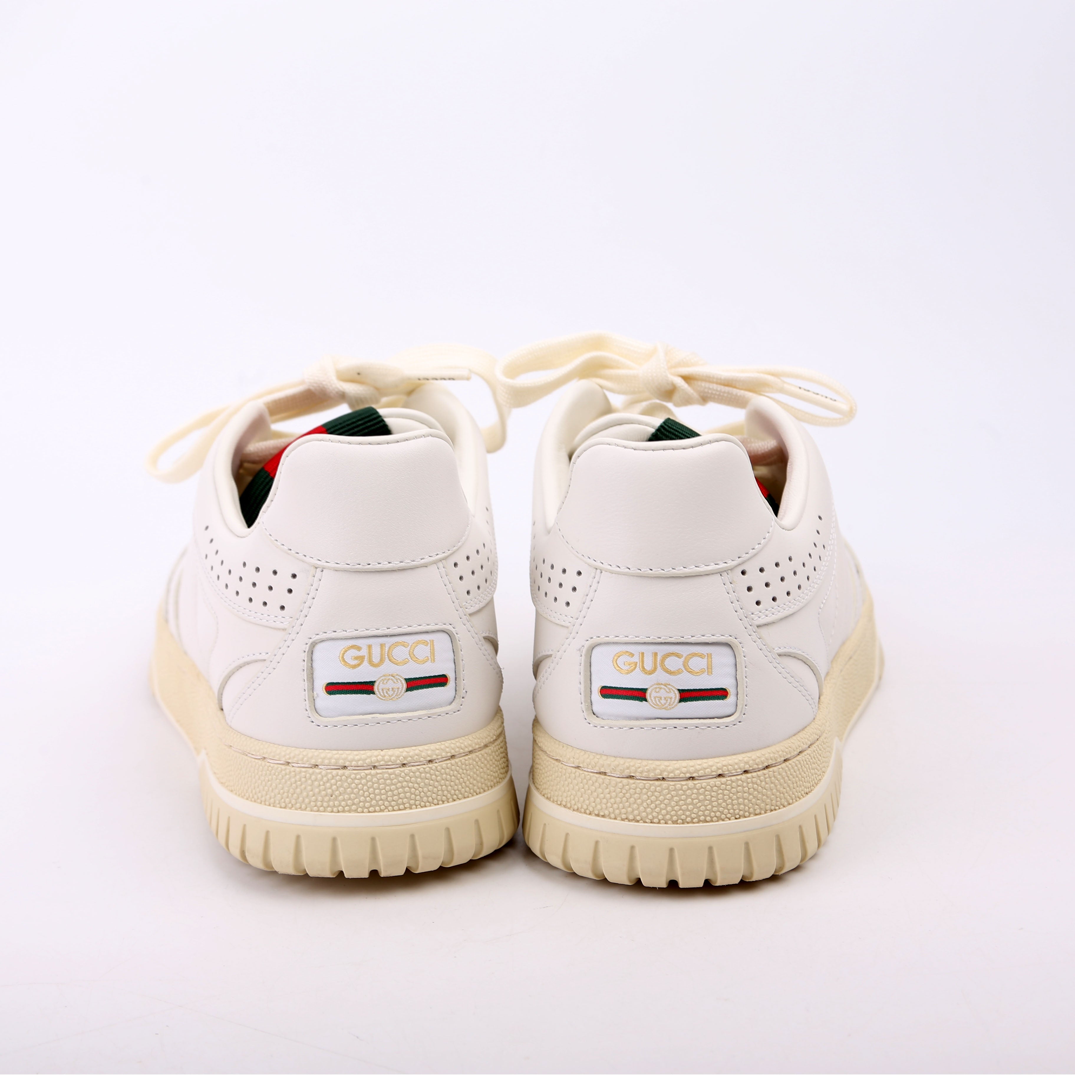 Gucci Re-Web Leather Sneakers Size 36 White