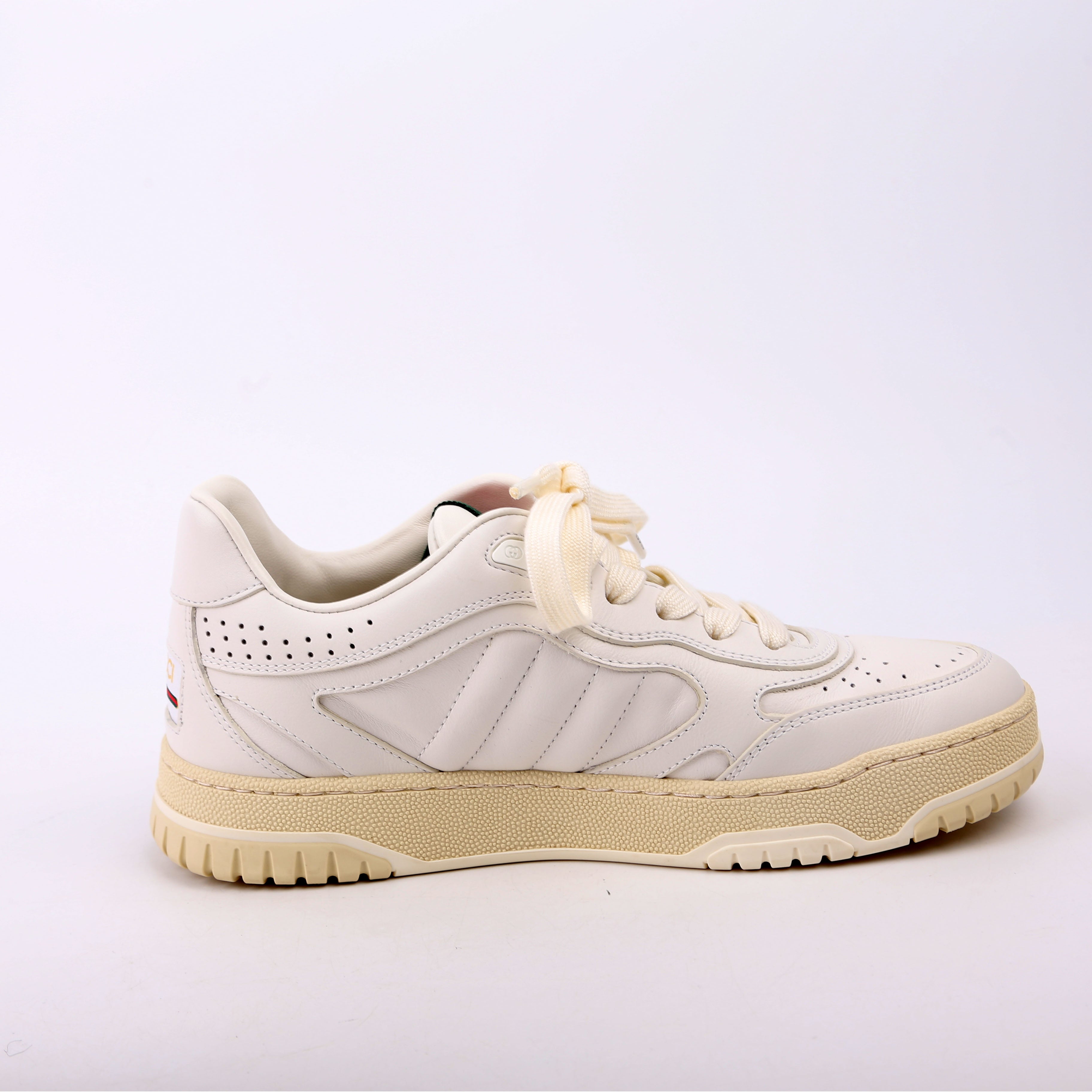 Gucci Re-Web Leather Sneakers Size 36 White
