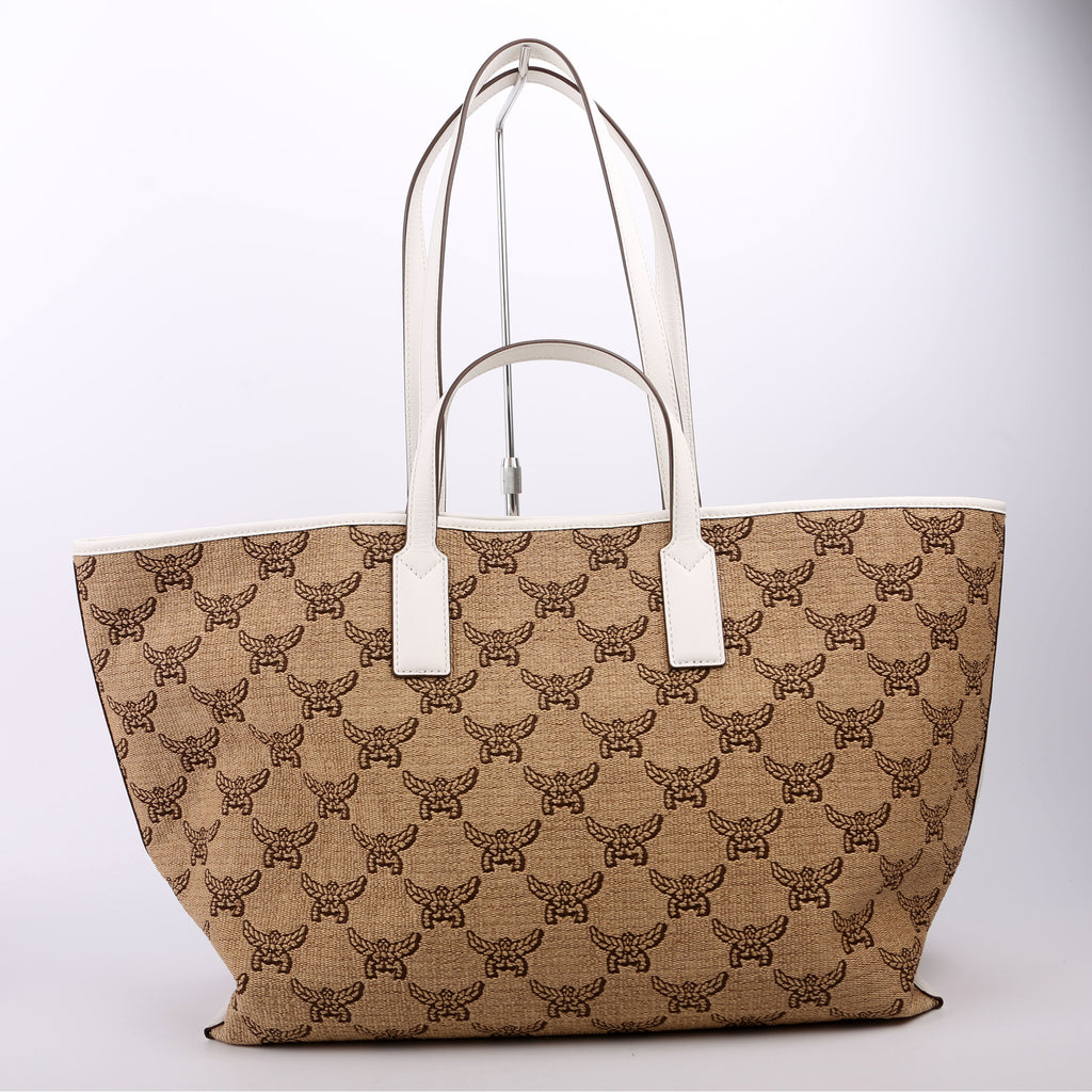 Lauretos Himmel Raffia Shopper Tan/White