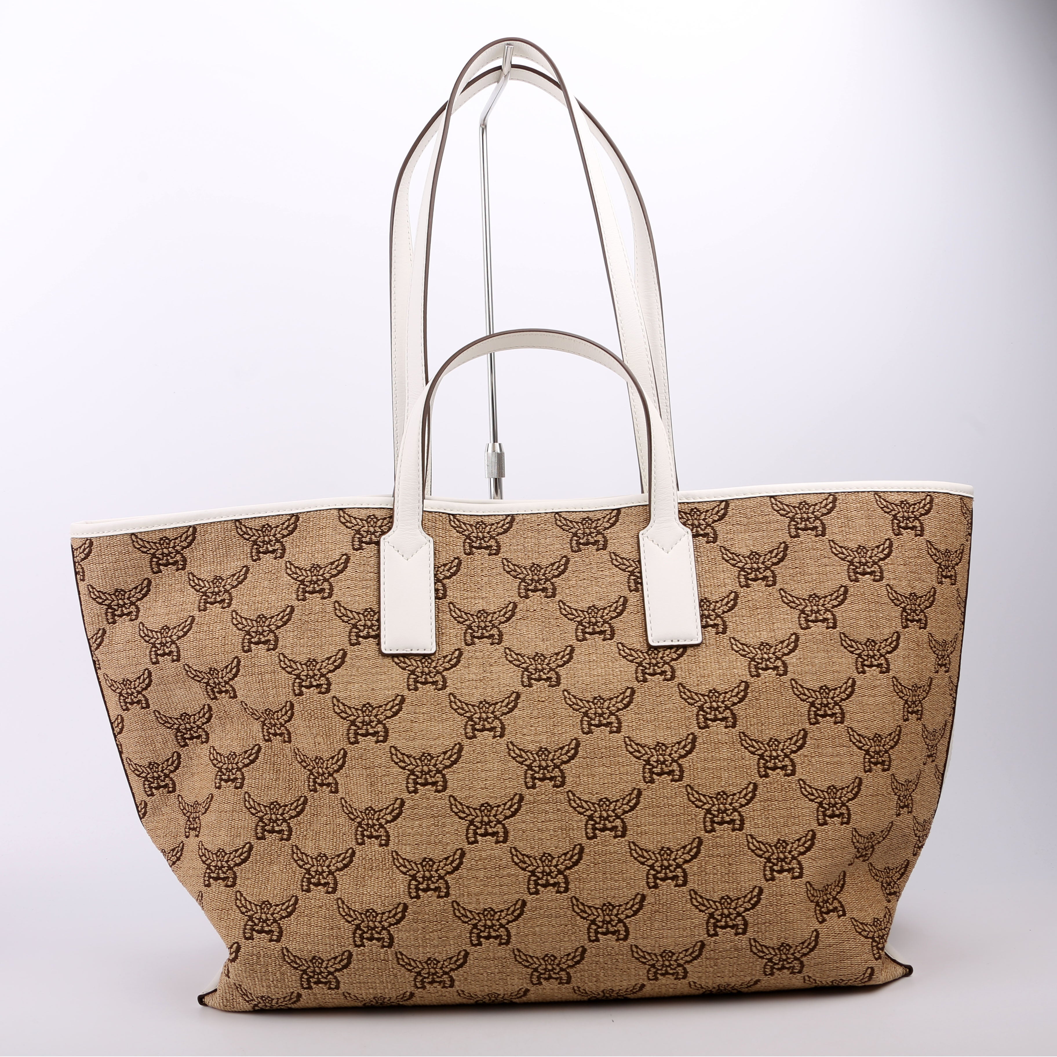 Lauretos Himmel Raffia Shopper Tan/White