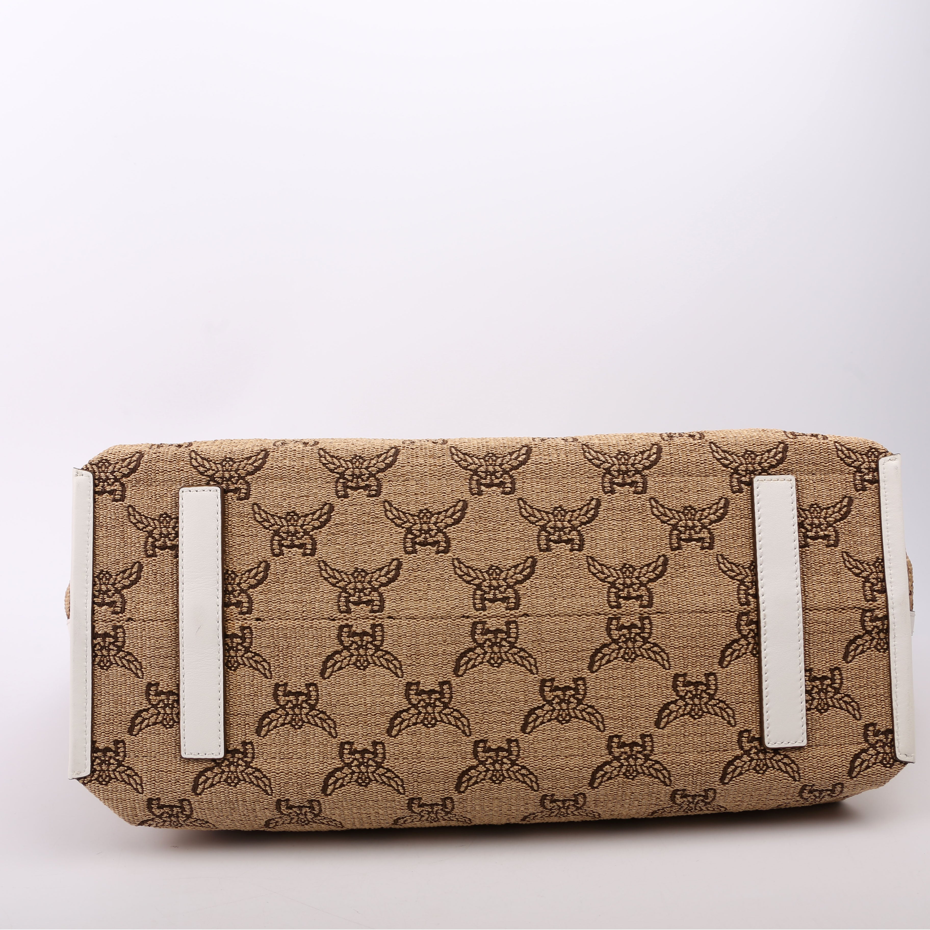 Lauretos Himmel Raffia Shopper Tan/White