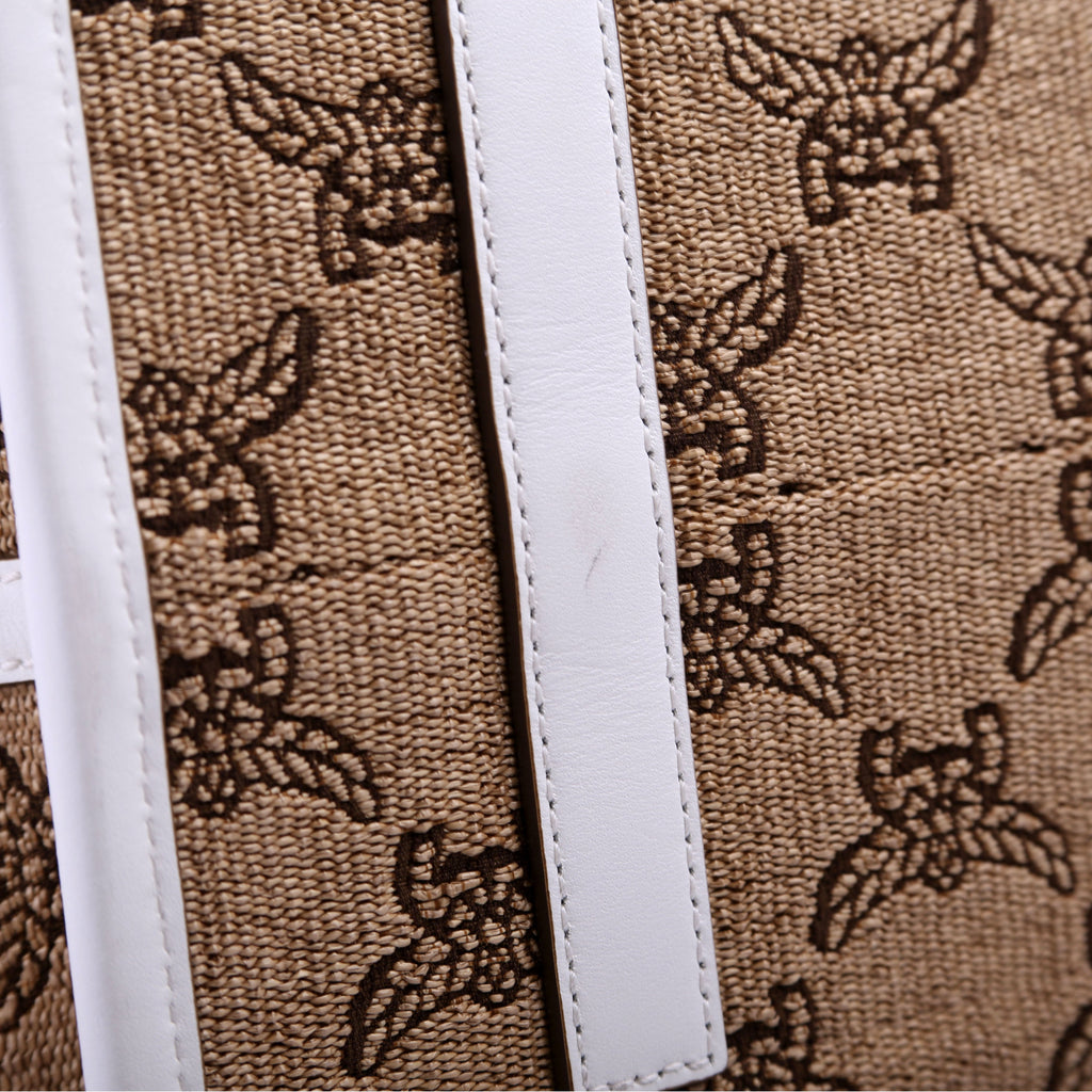 Lauretos Himmel Raffia Shopper Tan/White