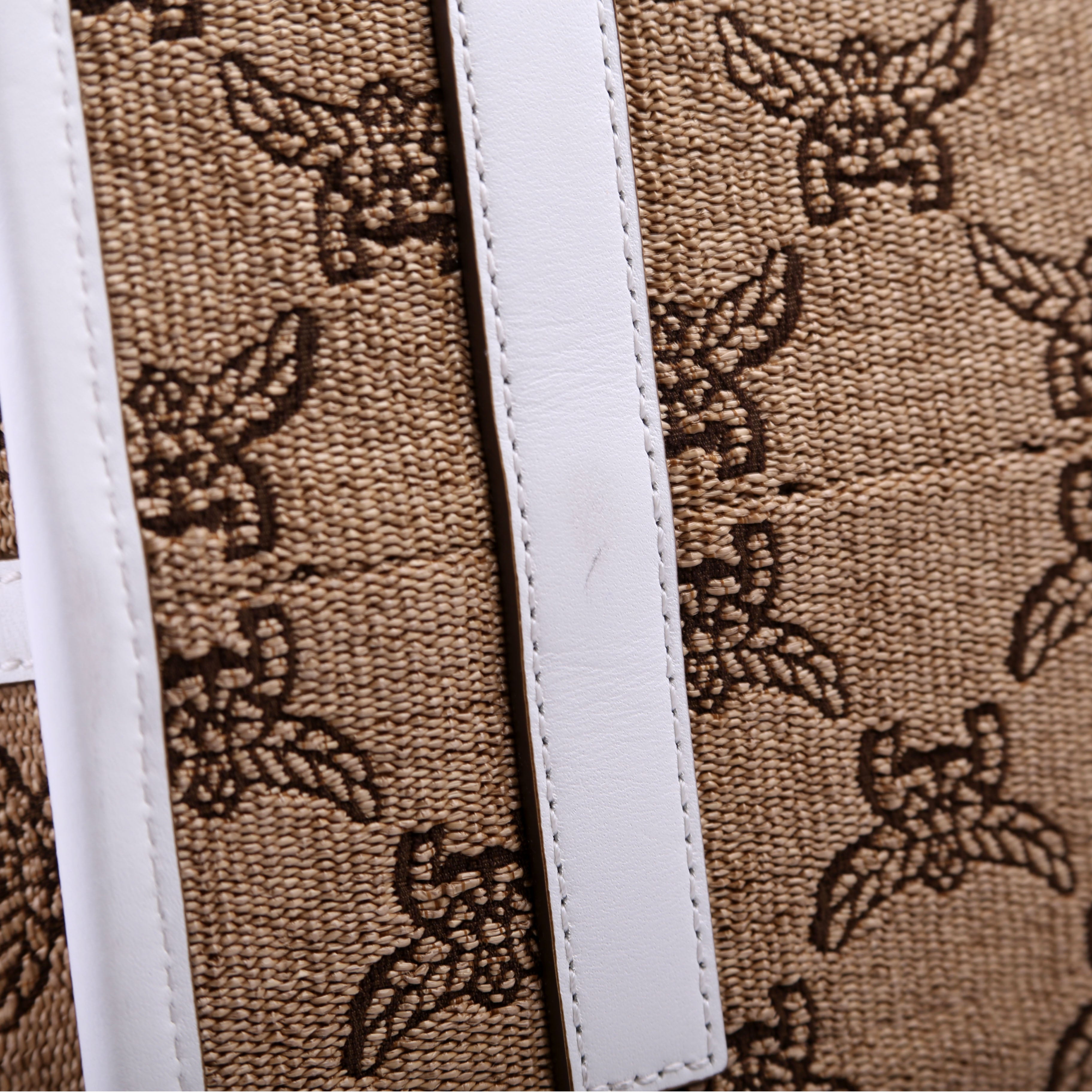 Lauretos Himmel Raffia Shopper Tan/White