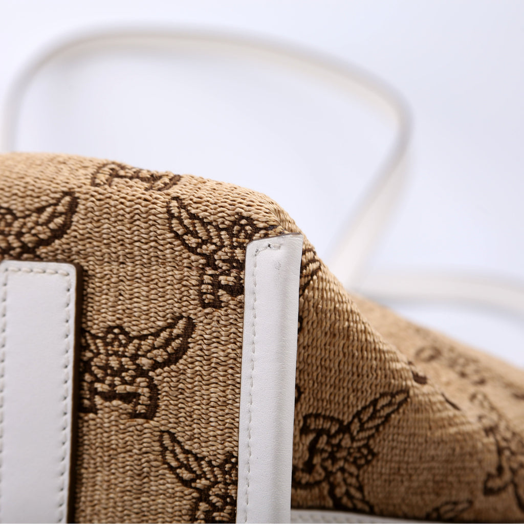 Lauretos Himmel Raffia Shopper Tan/White