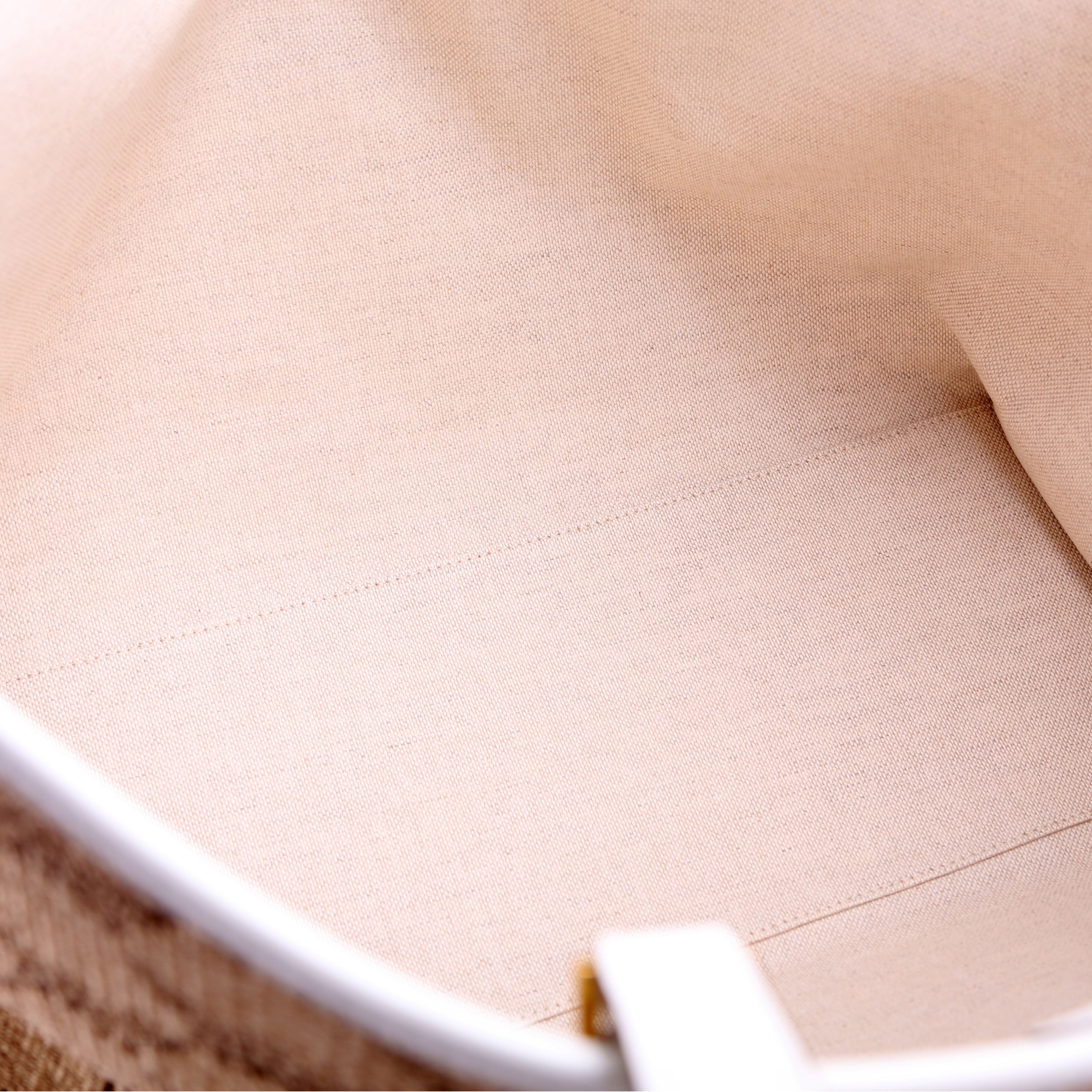 Lauretos Himmel Raffia Shopper Tan/White