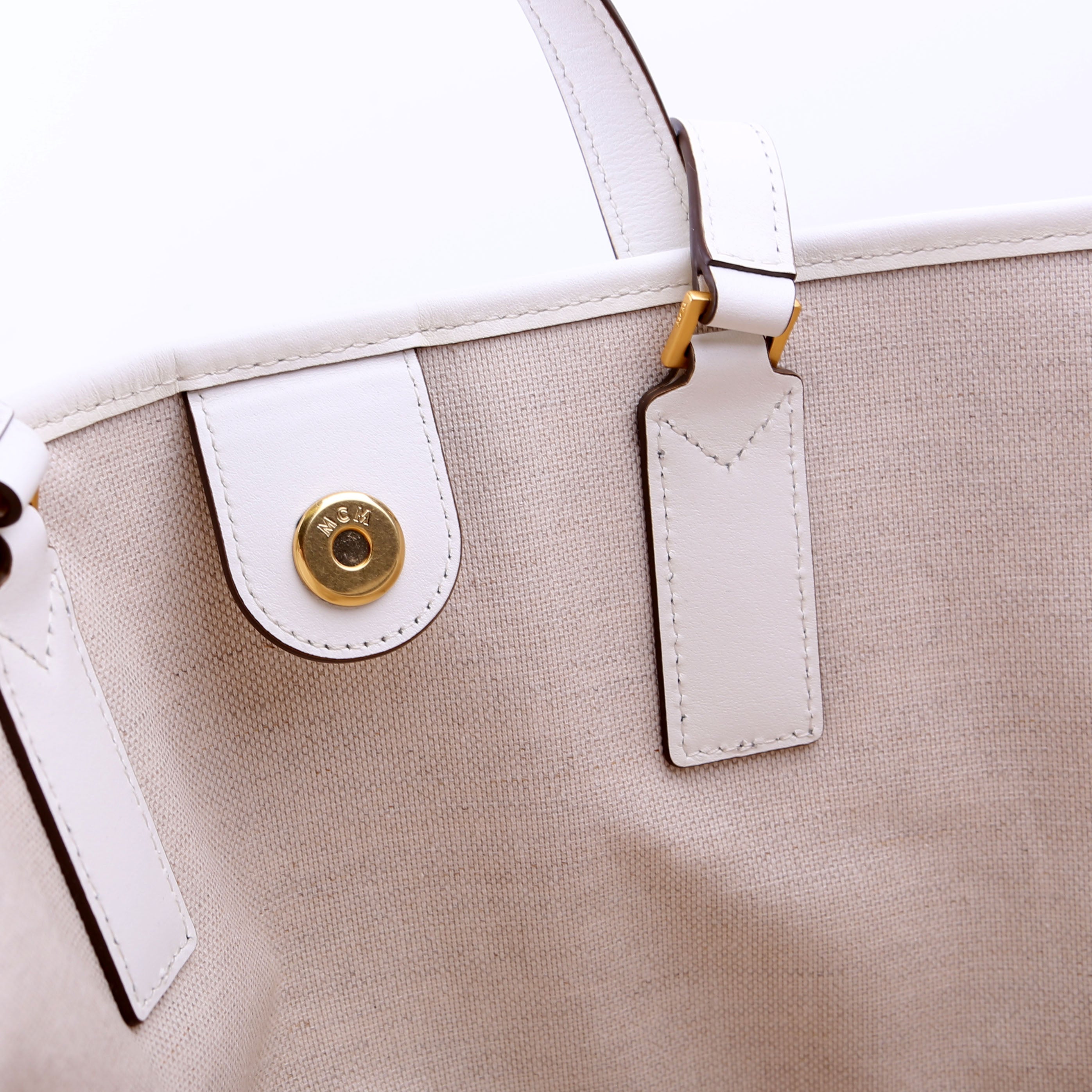 Lauretos Himmel Raffia Shopper Tan/White
