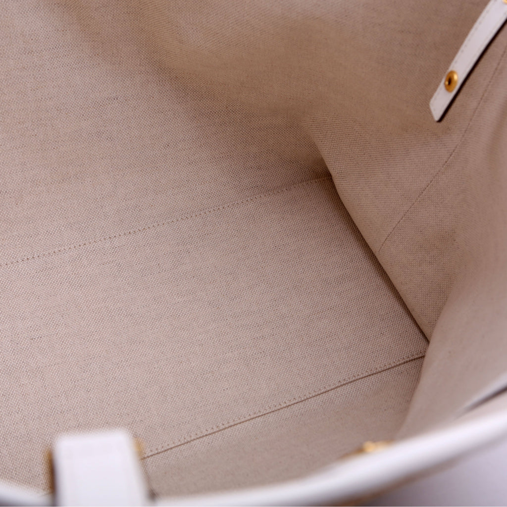 Lauretos Himmel Raffia Shopper Tan/White