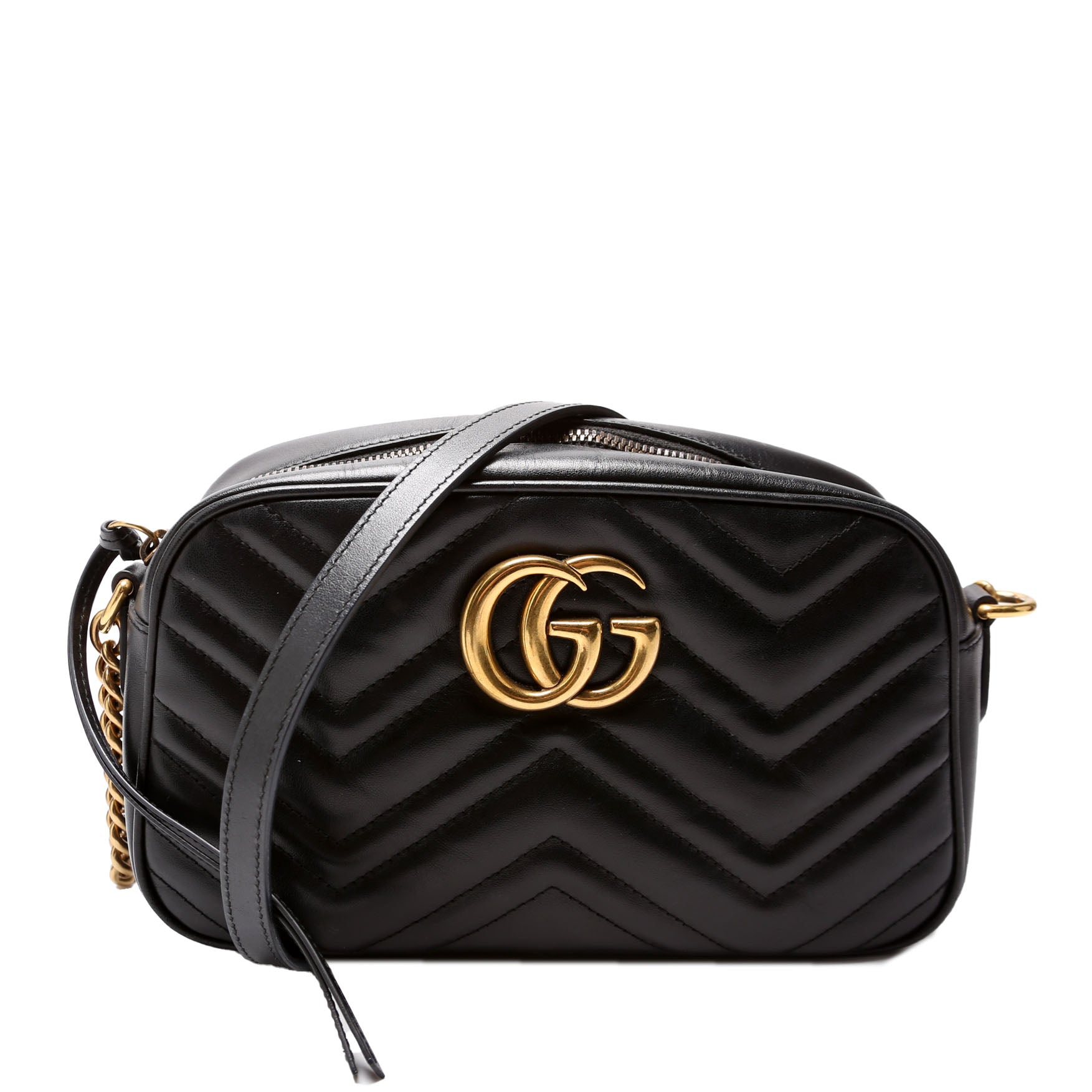 447632 Marmont Small Leather Camera Black