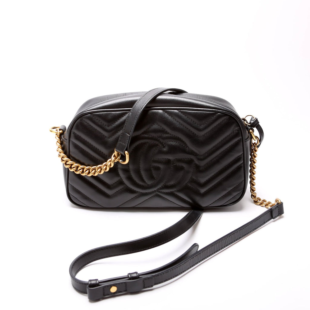 447632 Marmont Small Leather Camera Black