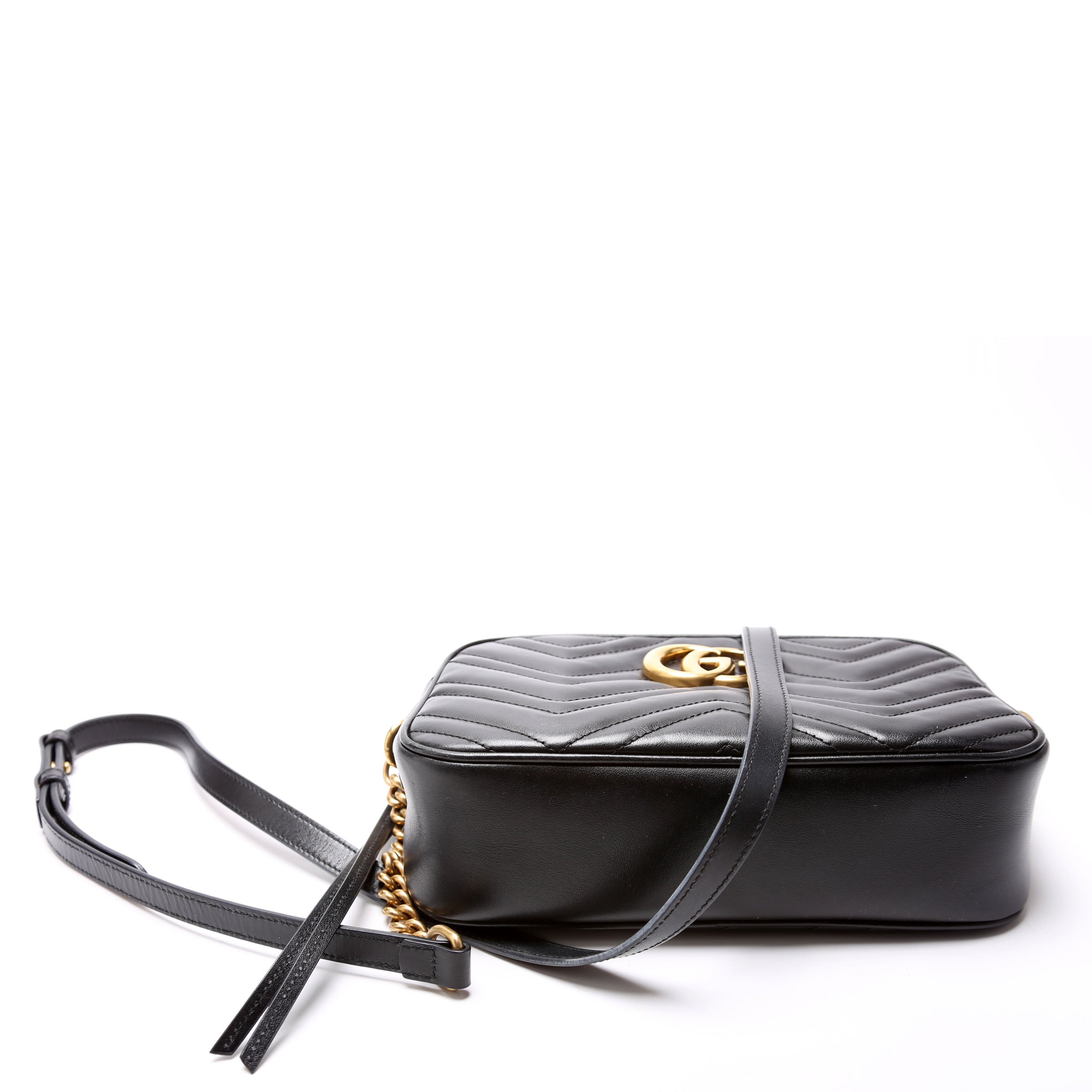 447632 Marmont Small Leather Camera Black