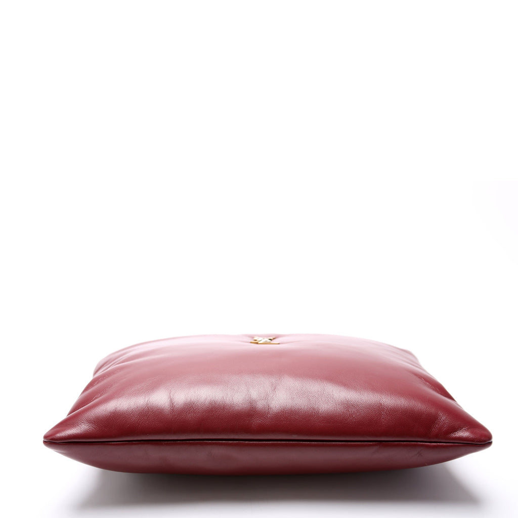 SAINT LAURENT 778943 Calypso Large Pouch Lambskin Burgundy